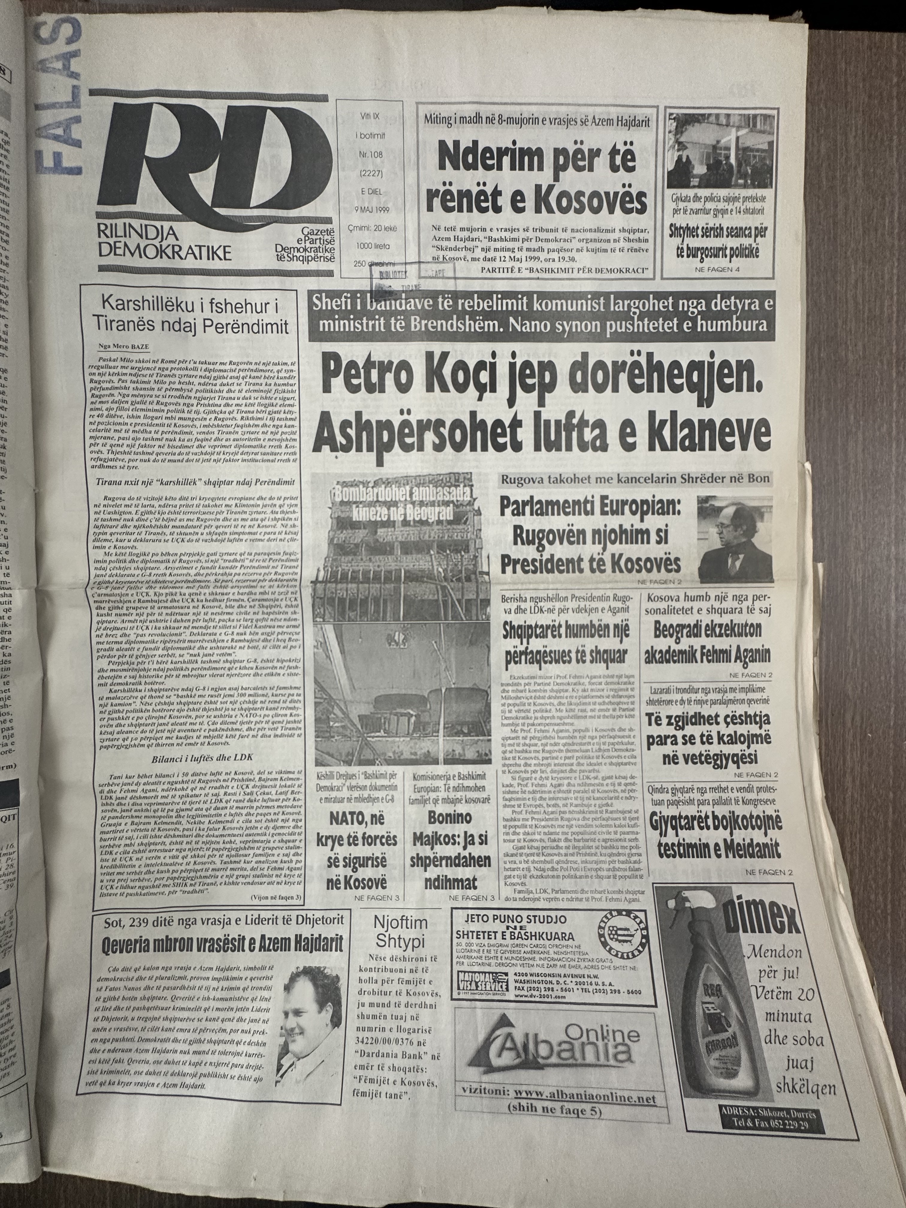 Rilindja Demokratike 1999-05-09