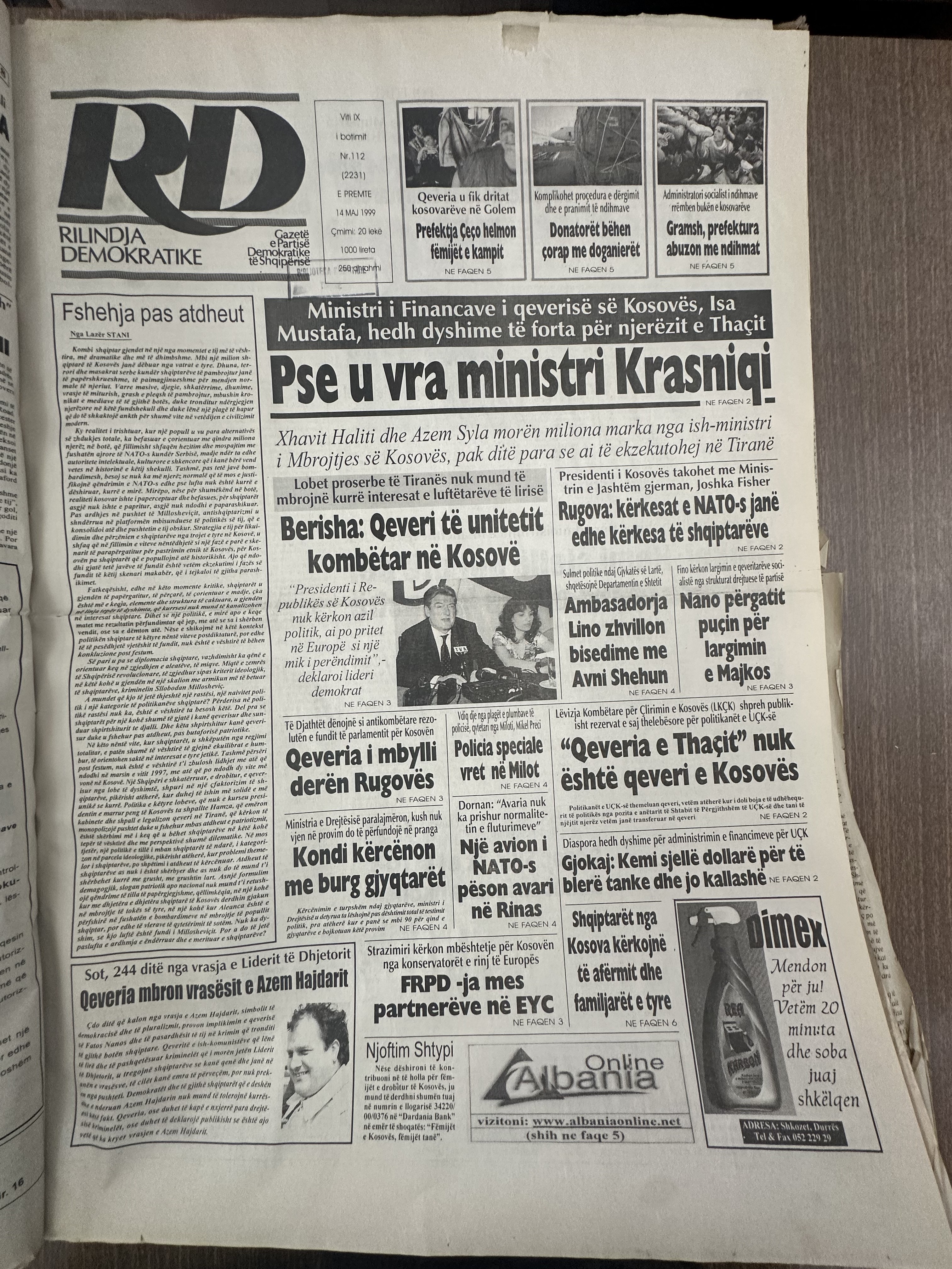 Rilindja Demokratike 1999-05-14