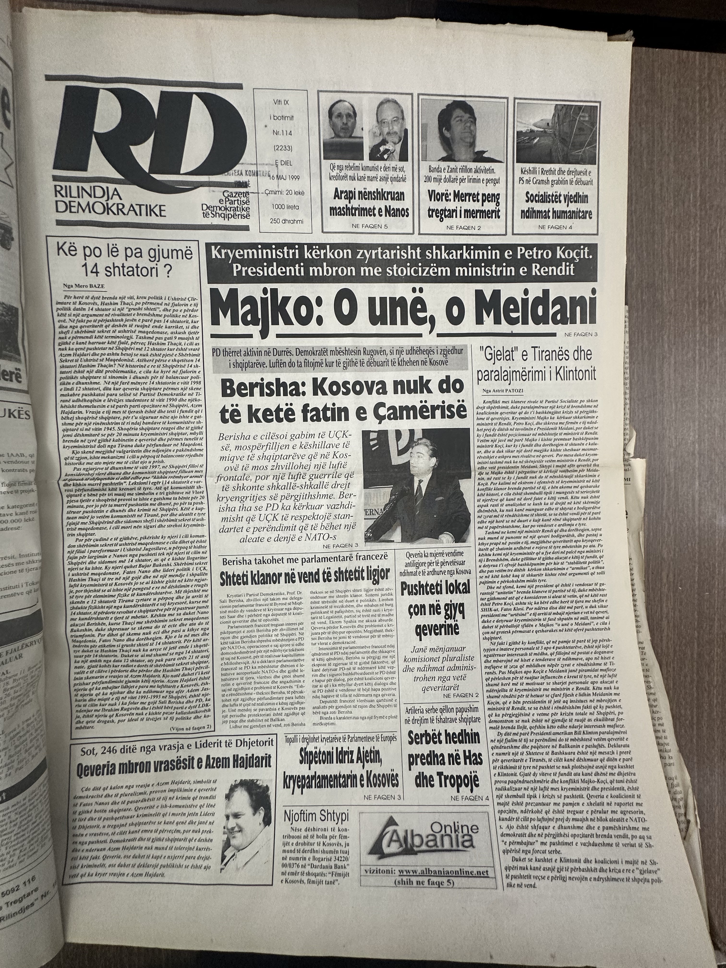 Rilindja Demokratike 1999-05-16