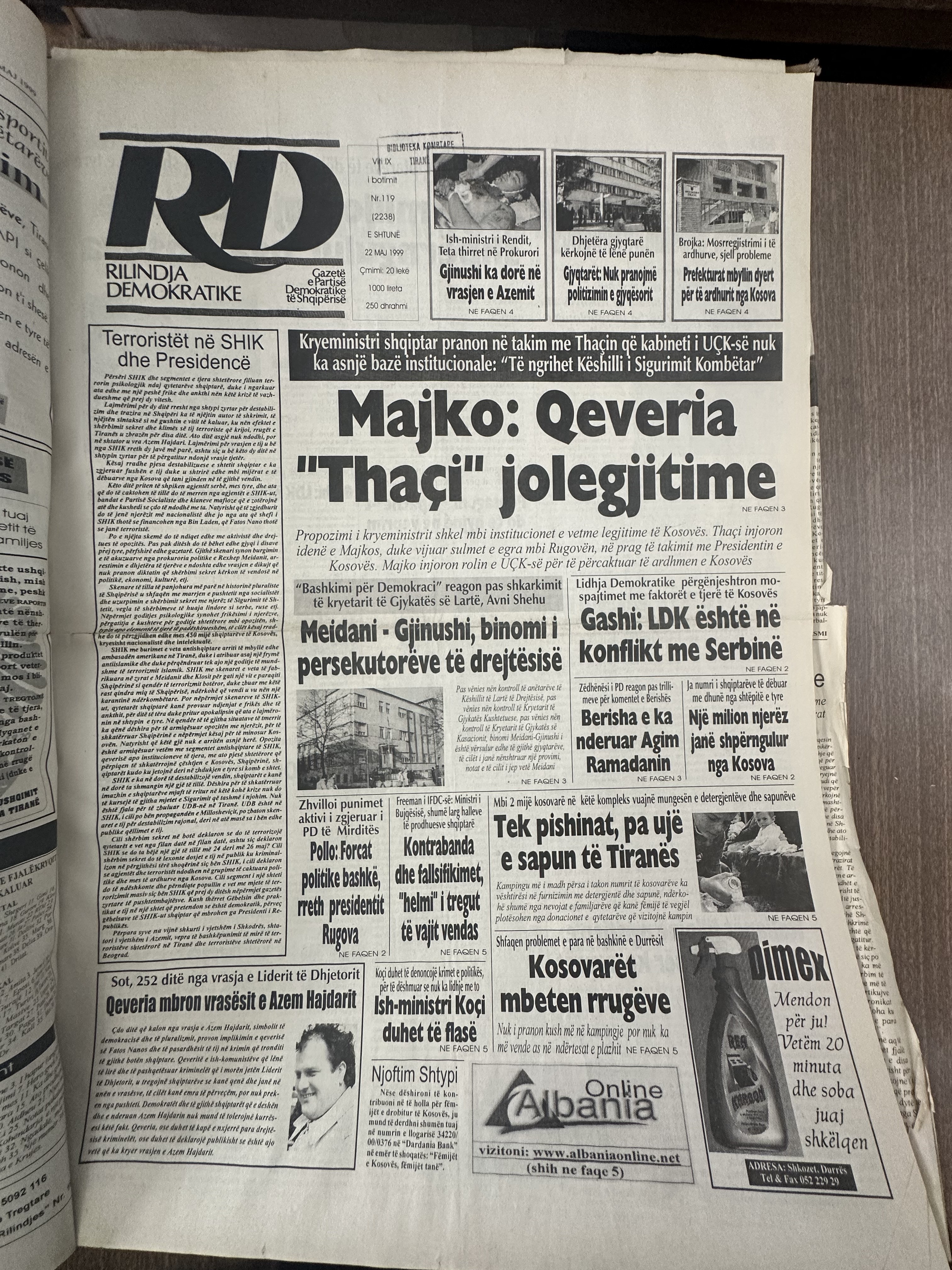 Rilindja Demokratike 1999-05-22