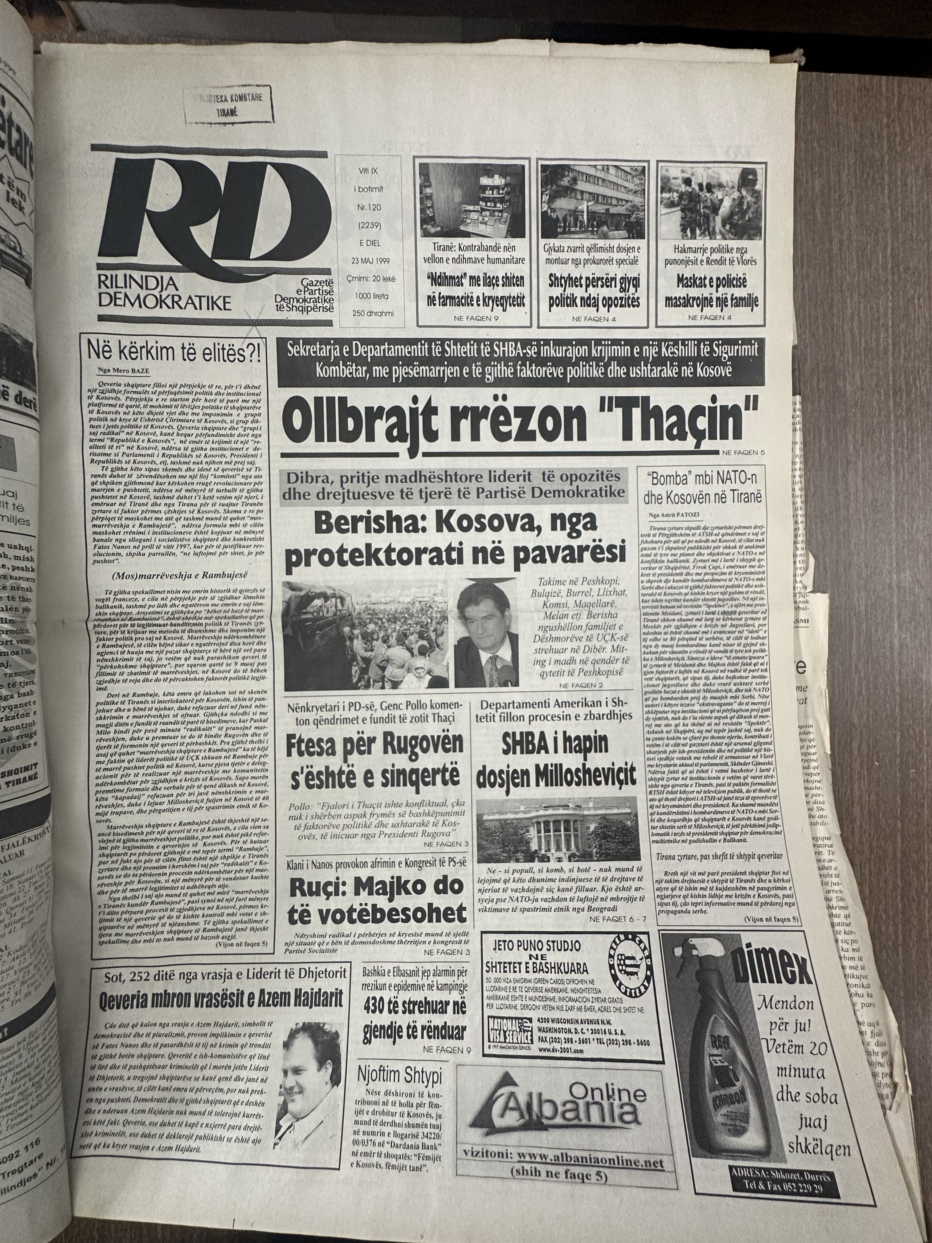 Rilindja Demokratike 1999-05-23