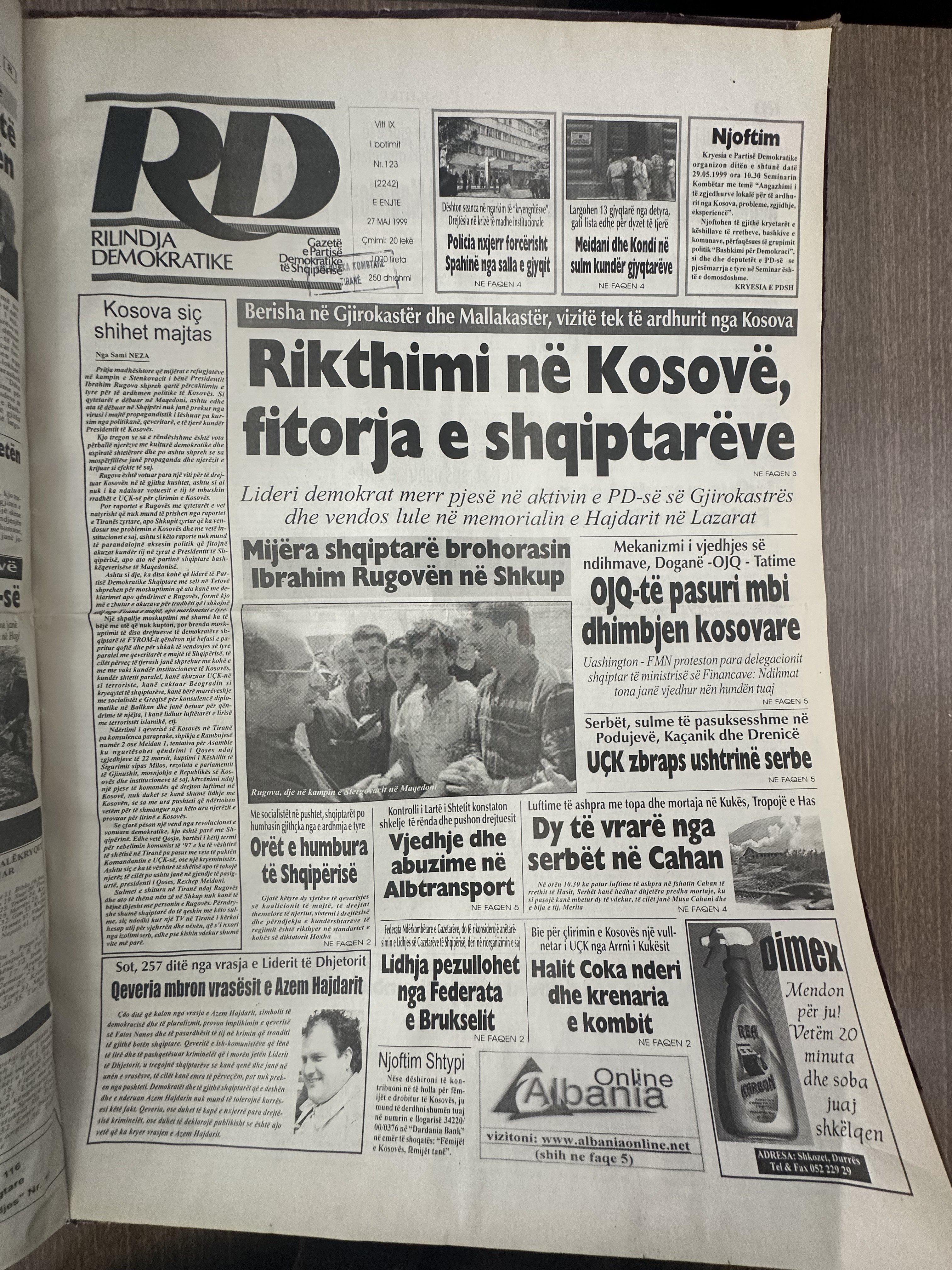 Rilindja Demokratike 1999-05-27