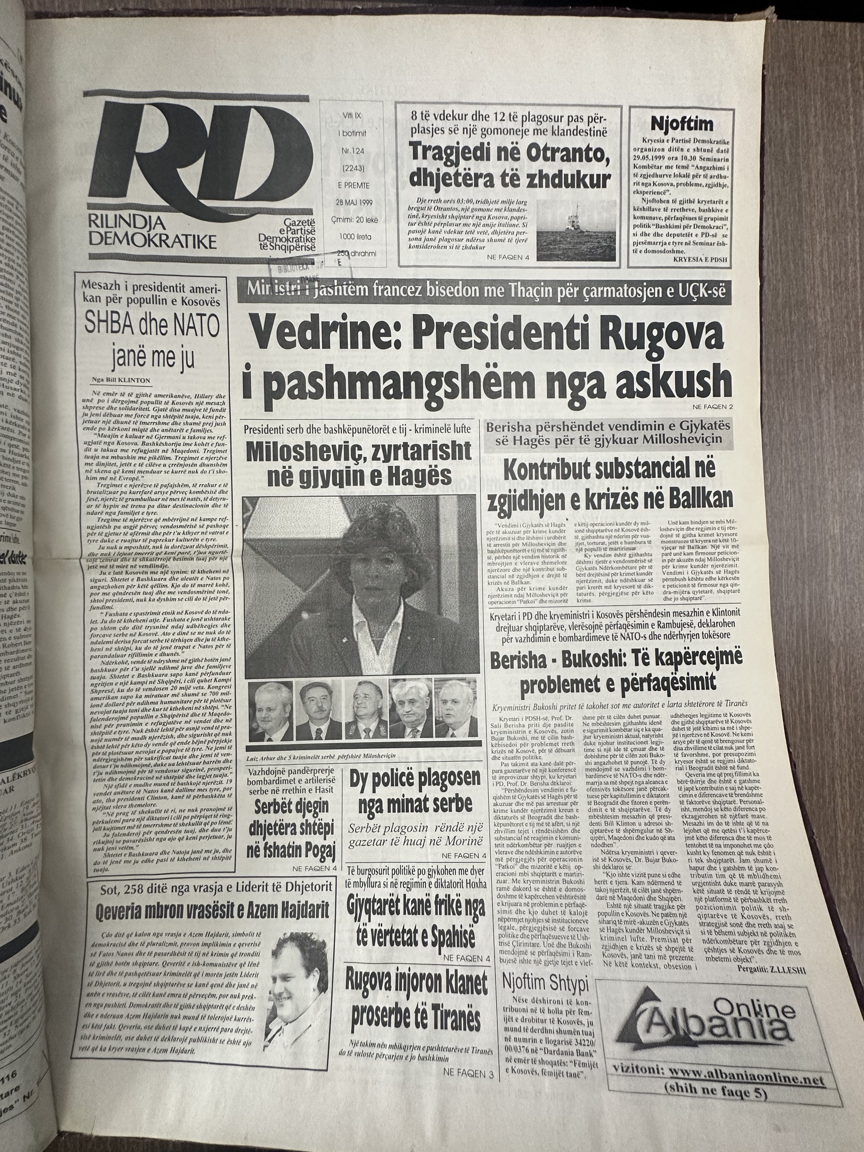 Rilindja Demokratike 1999-05-28