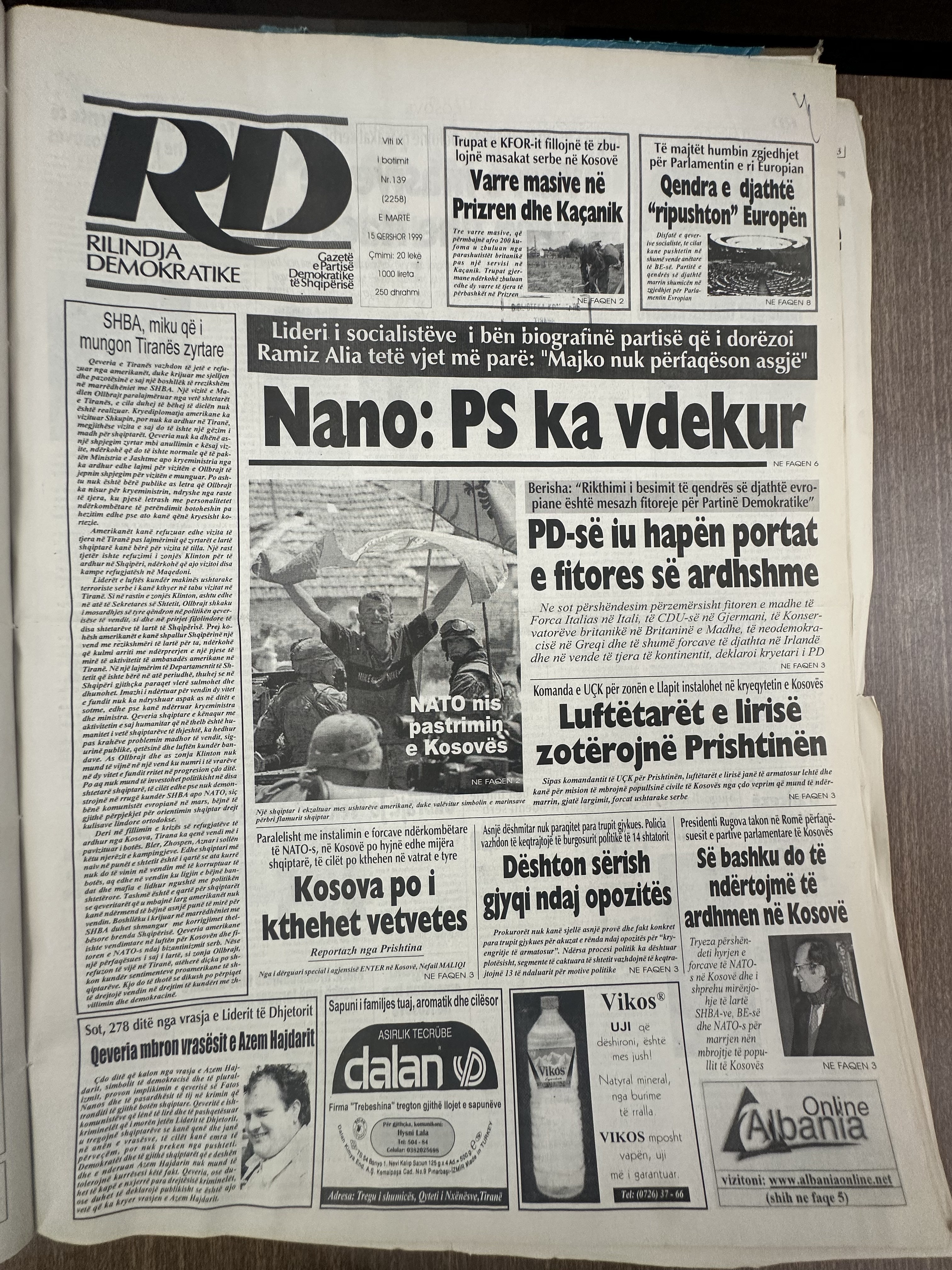 Rilindja Demokratike 1999-06-15