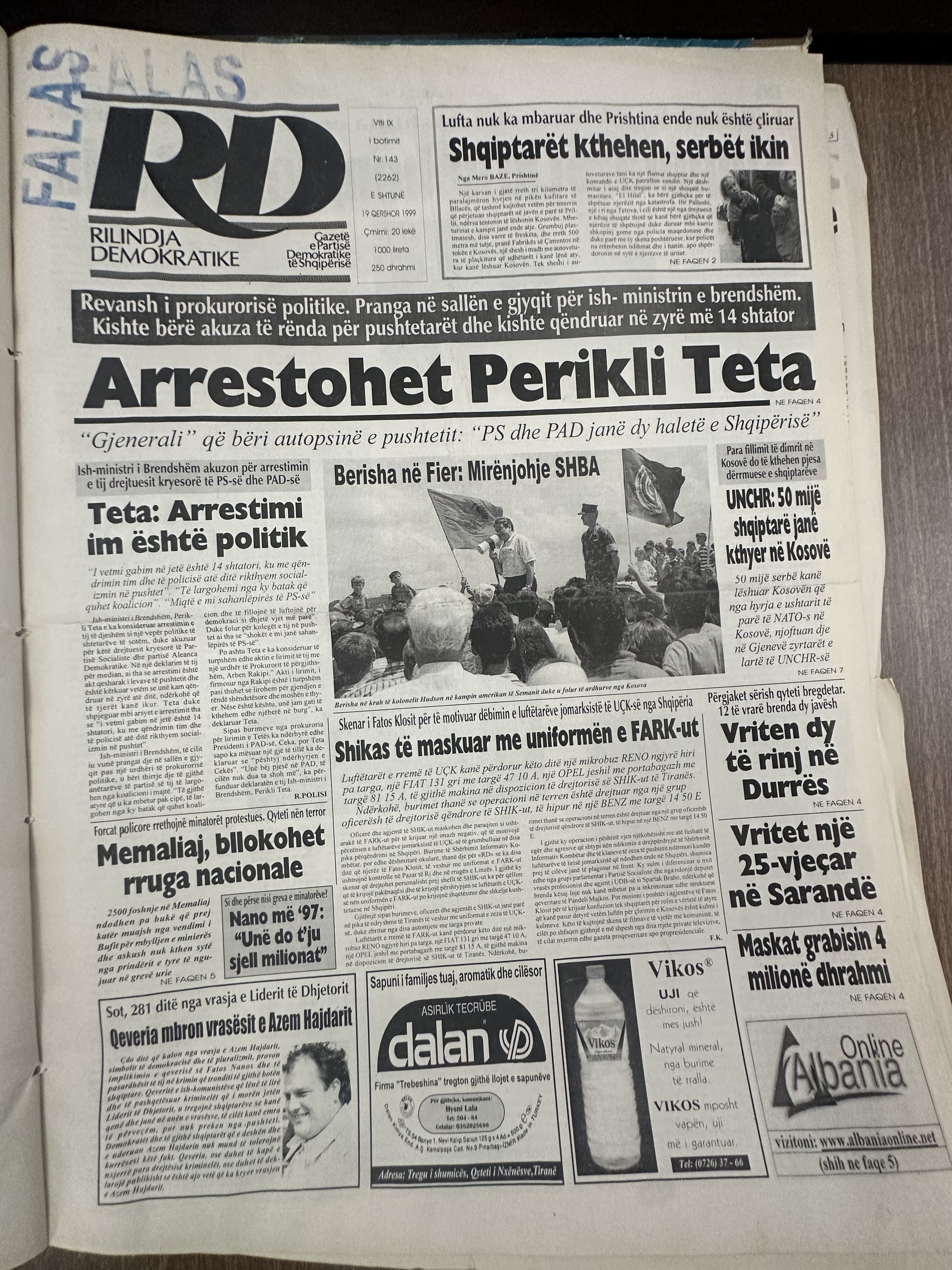 Rilindja Demokratike 1999-06-19