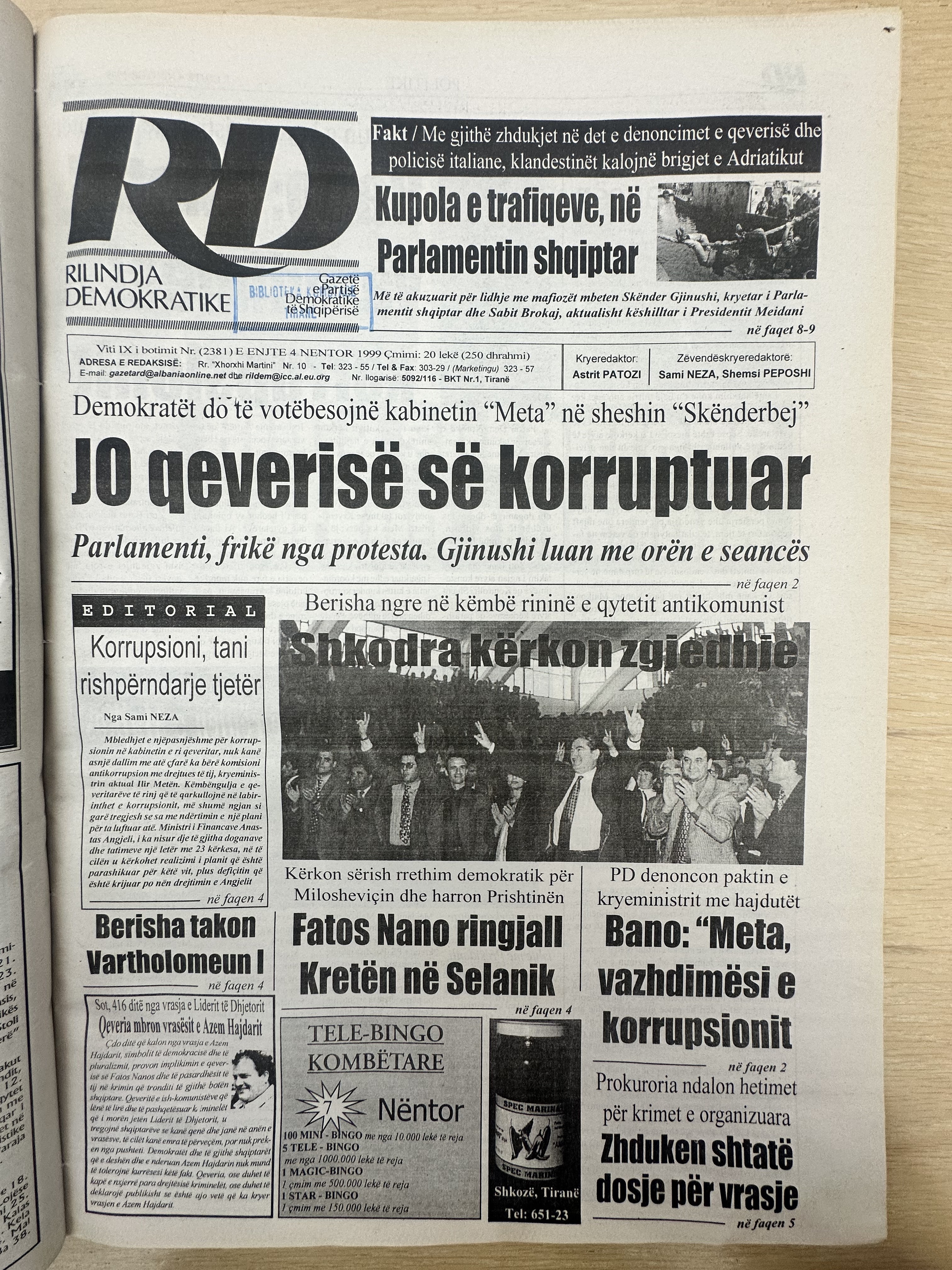 Rilindja Demokratike 1999-11-04