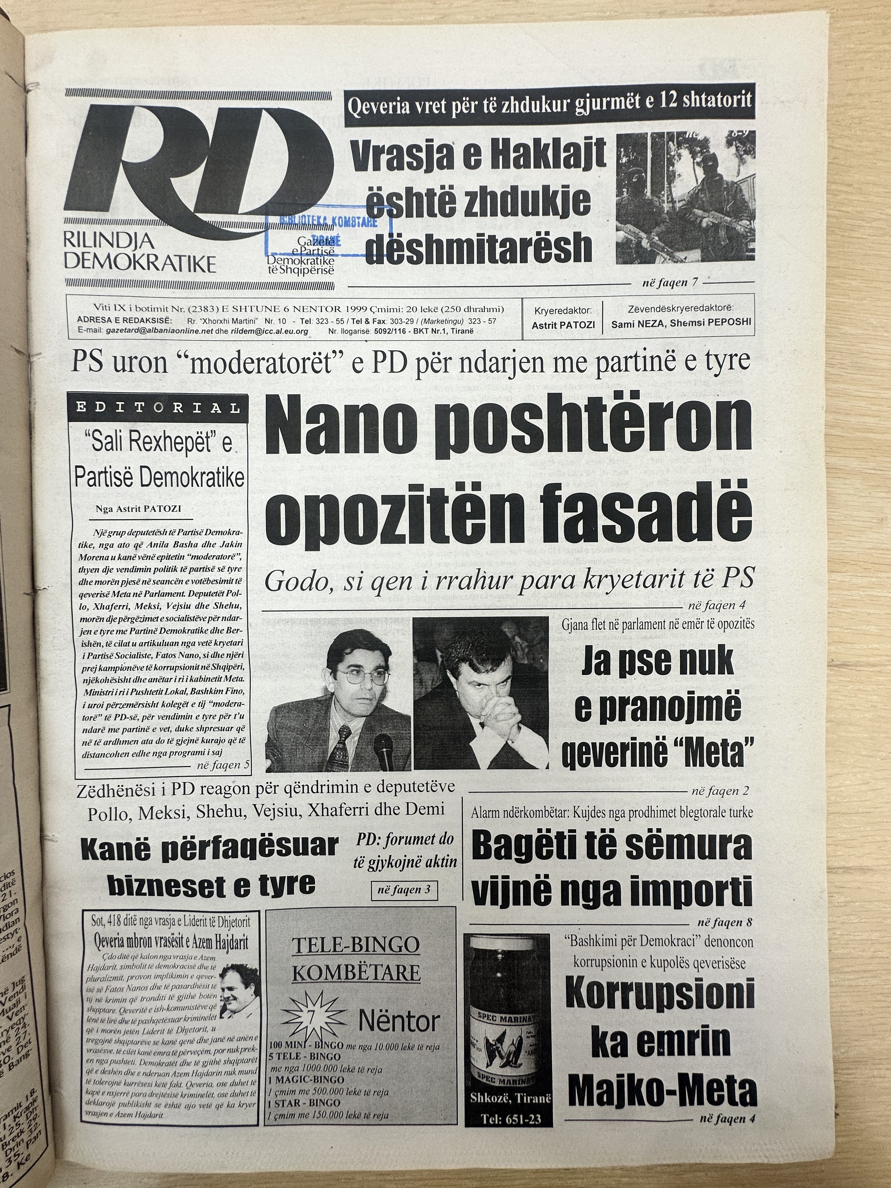 Rilindja Demokratike 1999-02-18