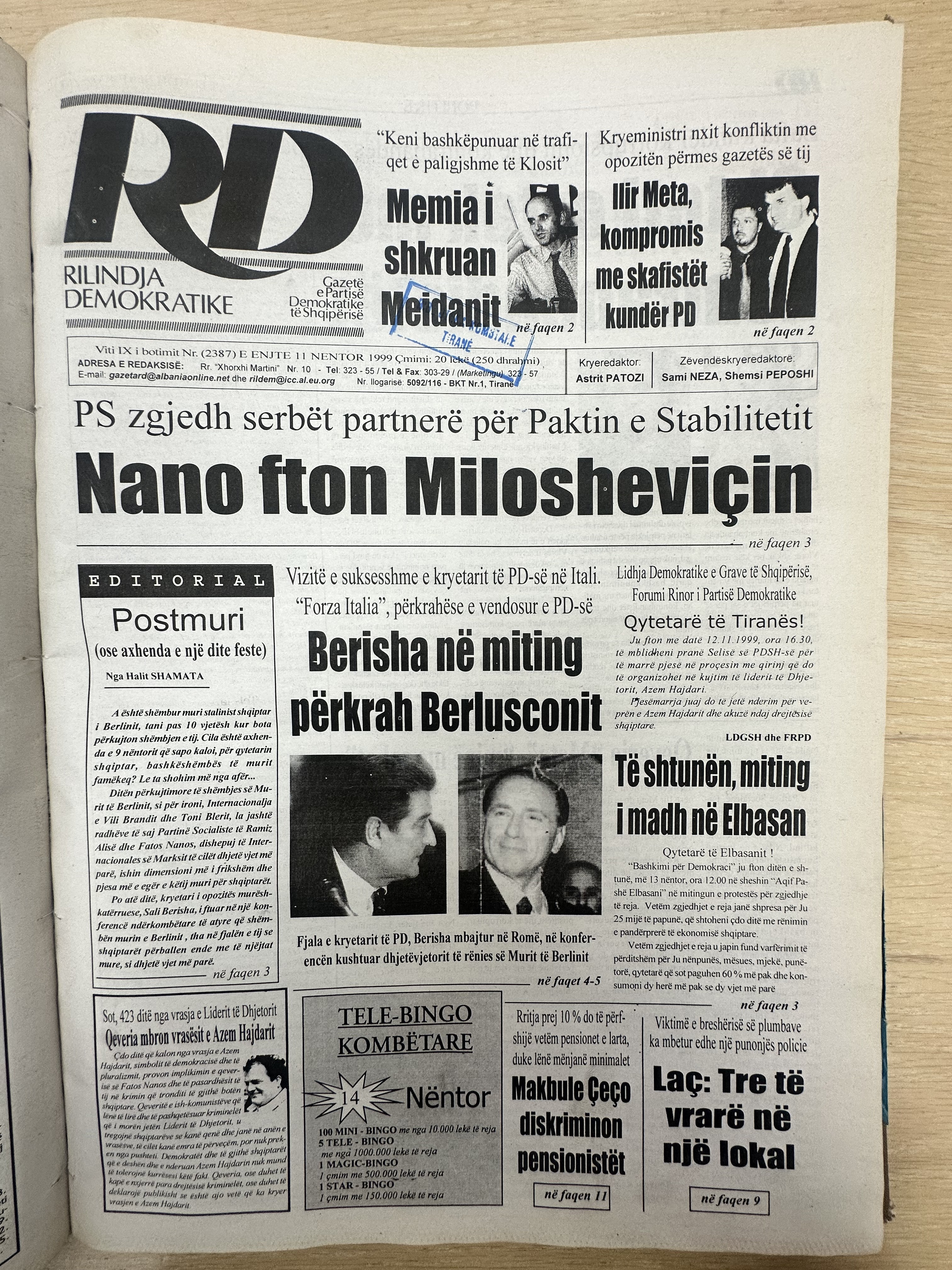 Rilindja Demokratike 1999-11-11