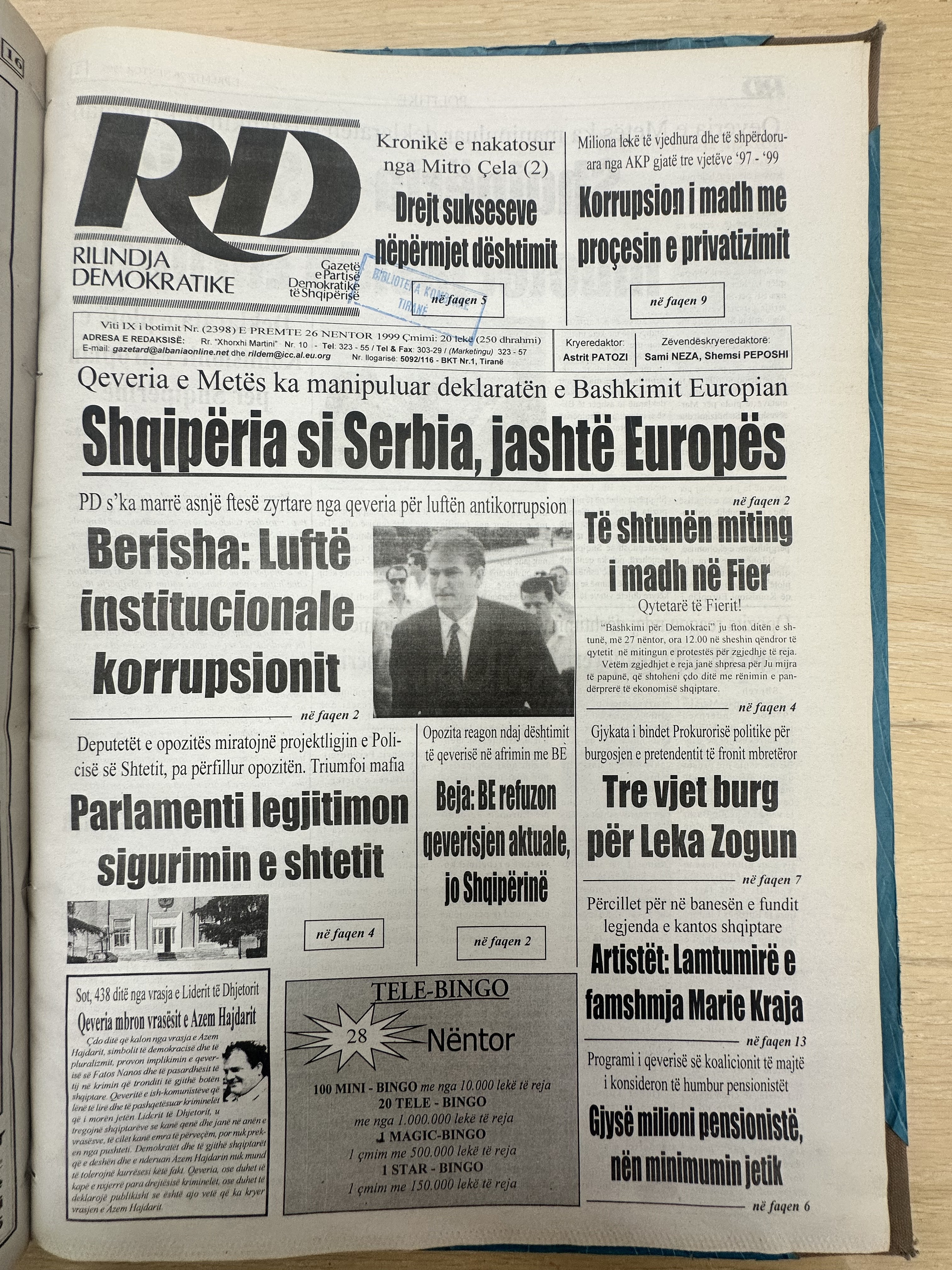 Rilindja Demokratike 1997-11-26