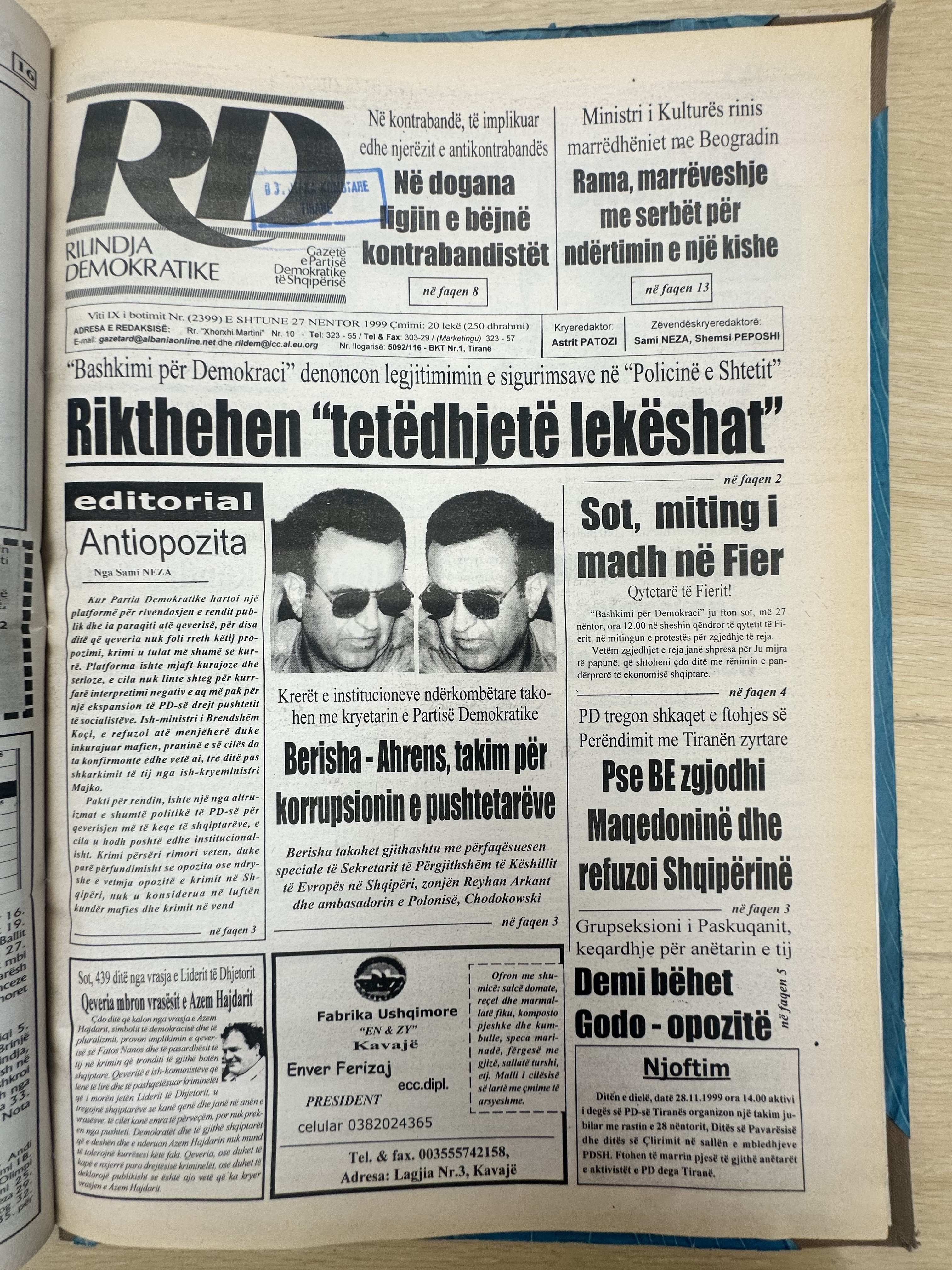 Rilindja Demokratike 1999-11-27