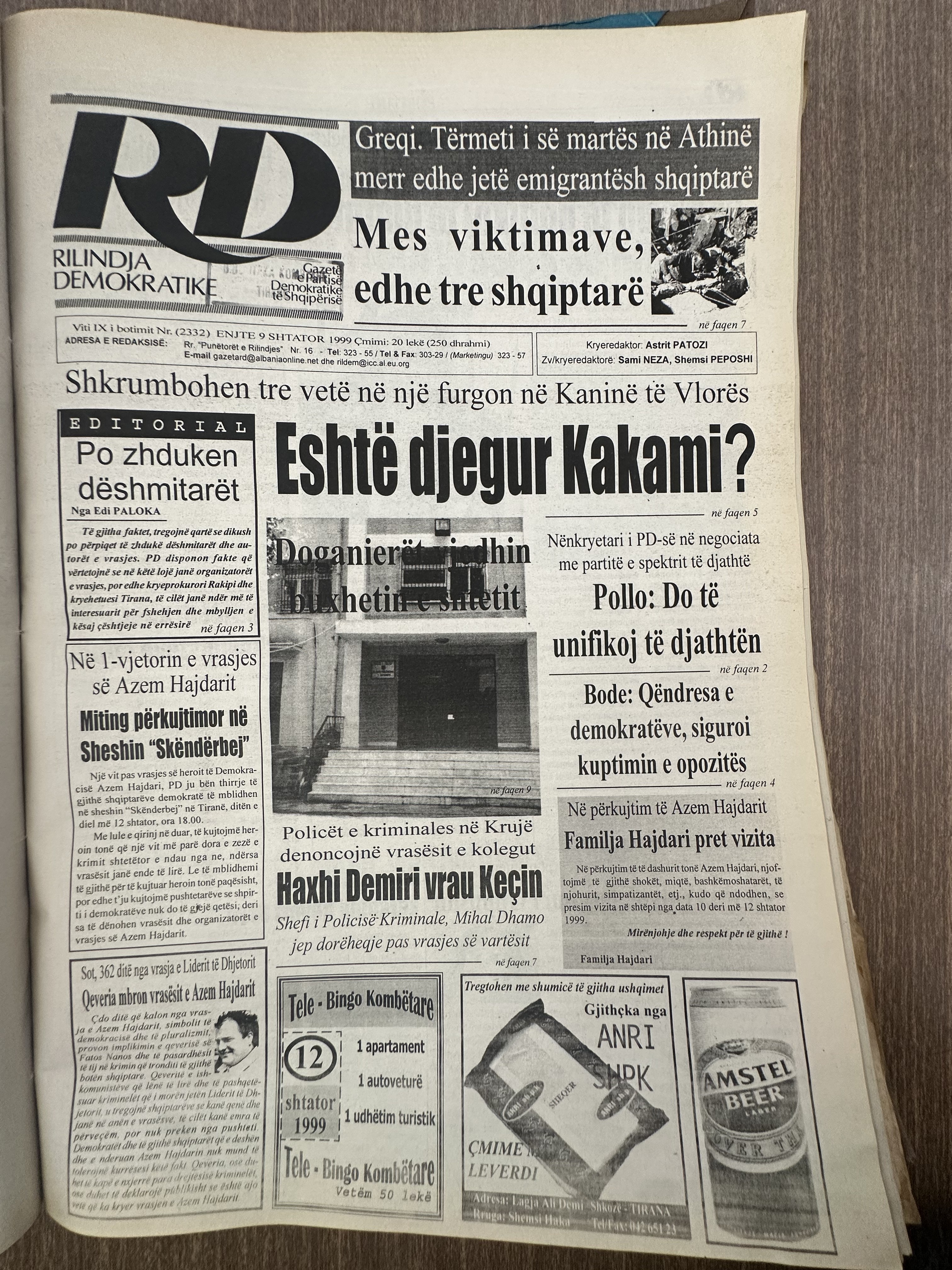 Rilindja Demokratike 1999-09-09