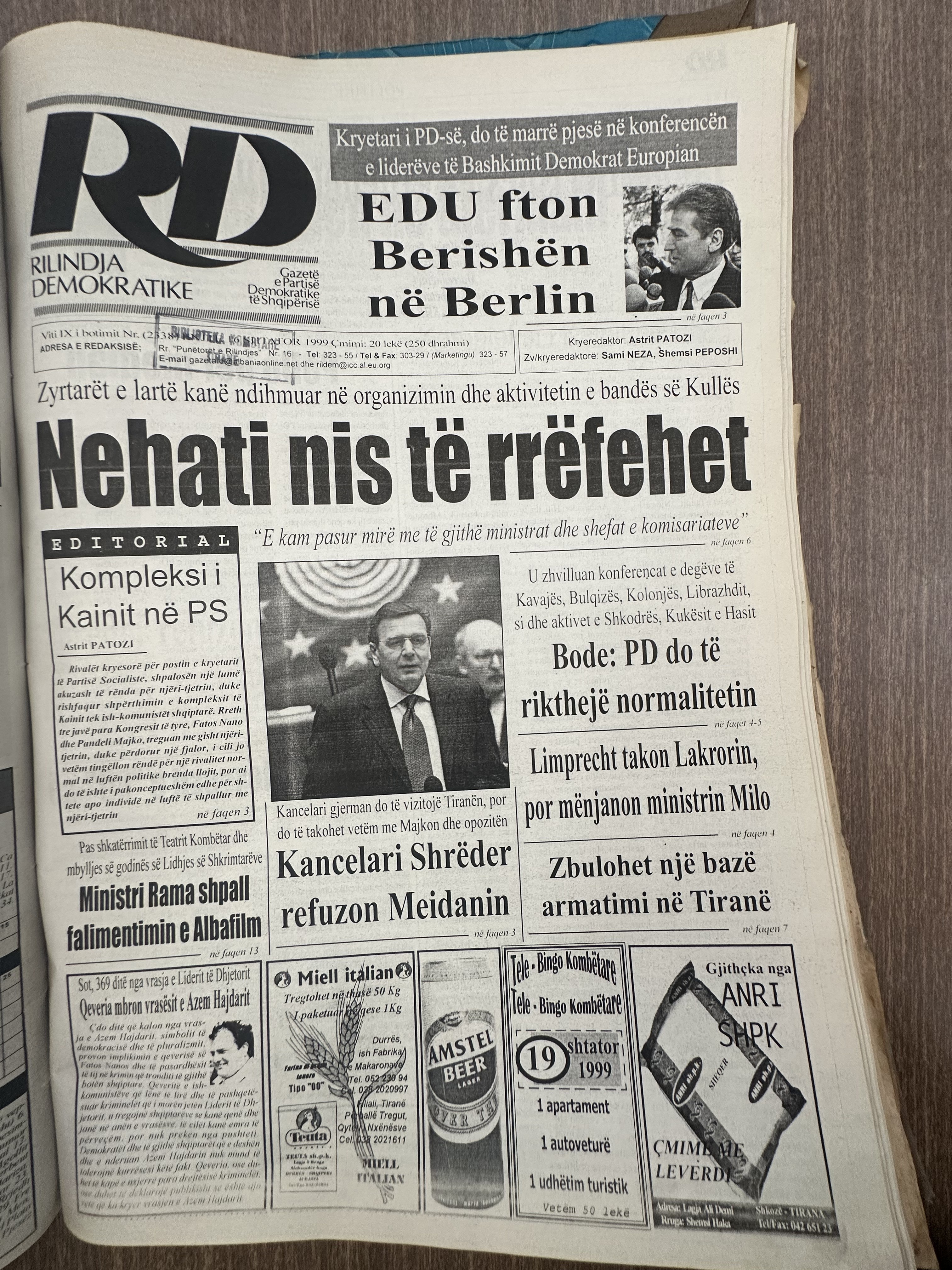 Rilindja Demokratike 1999-09-20