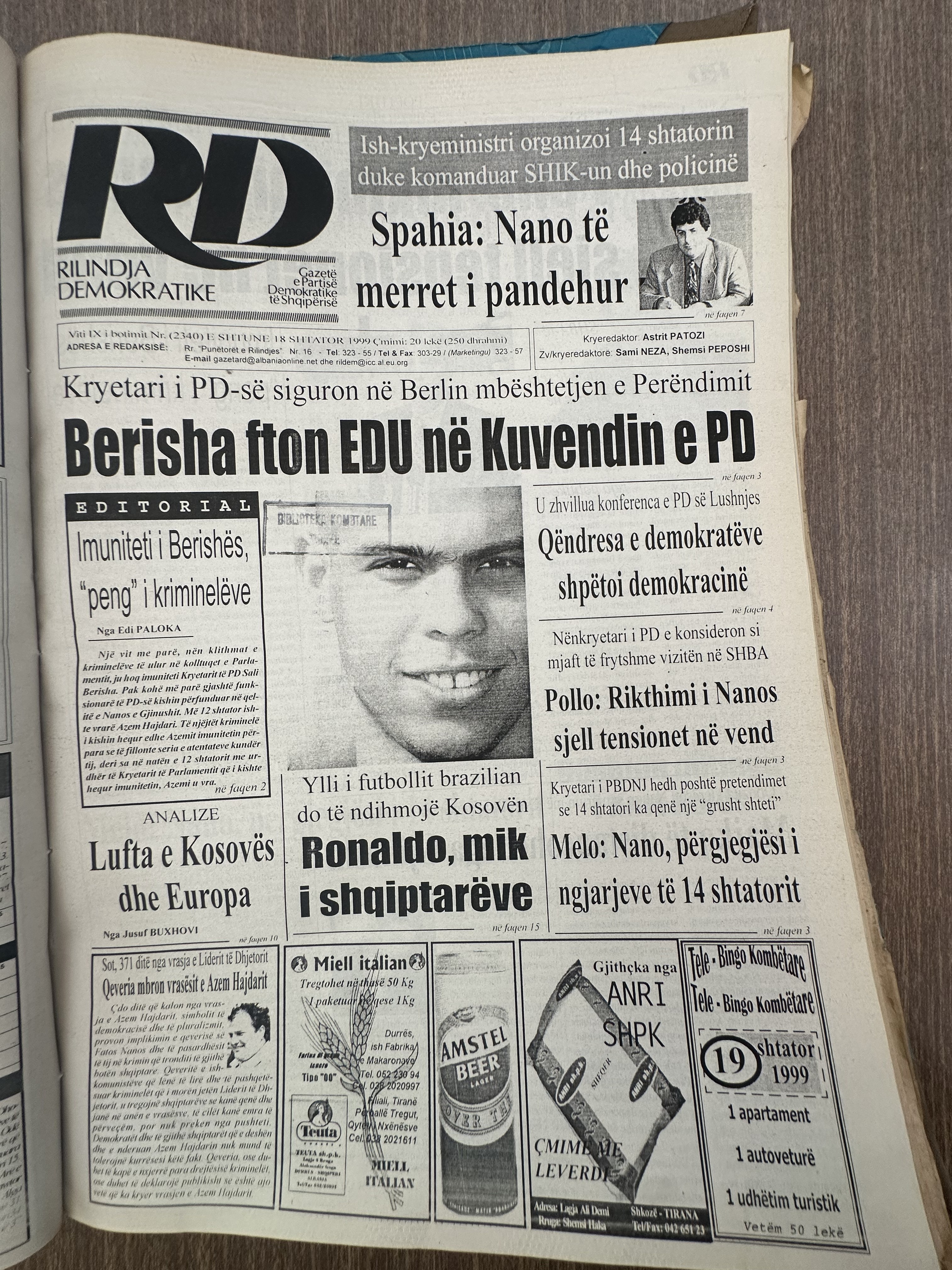 Rilindja Demokratike 1999-09-19