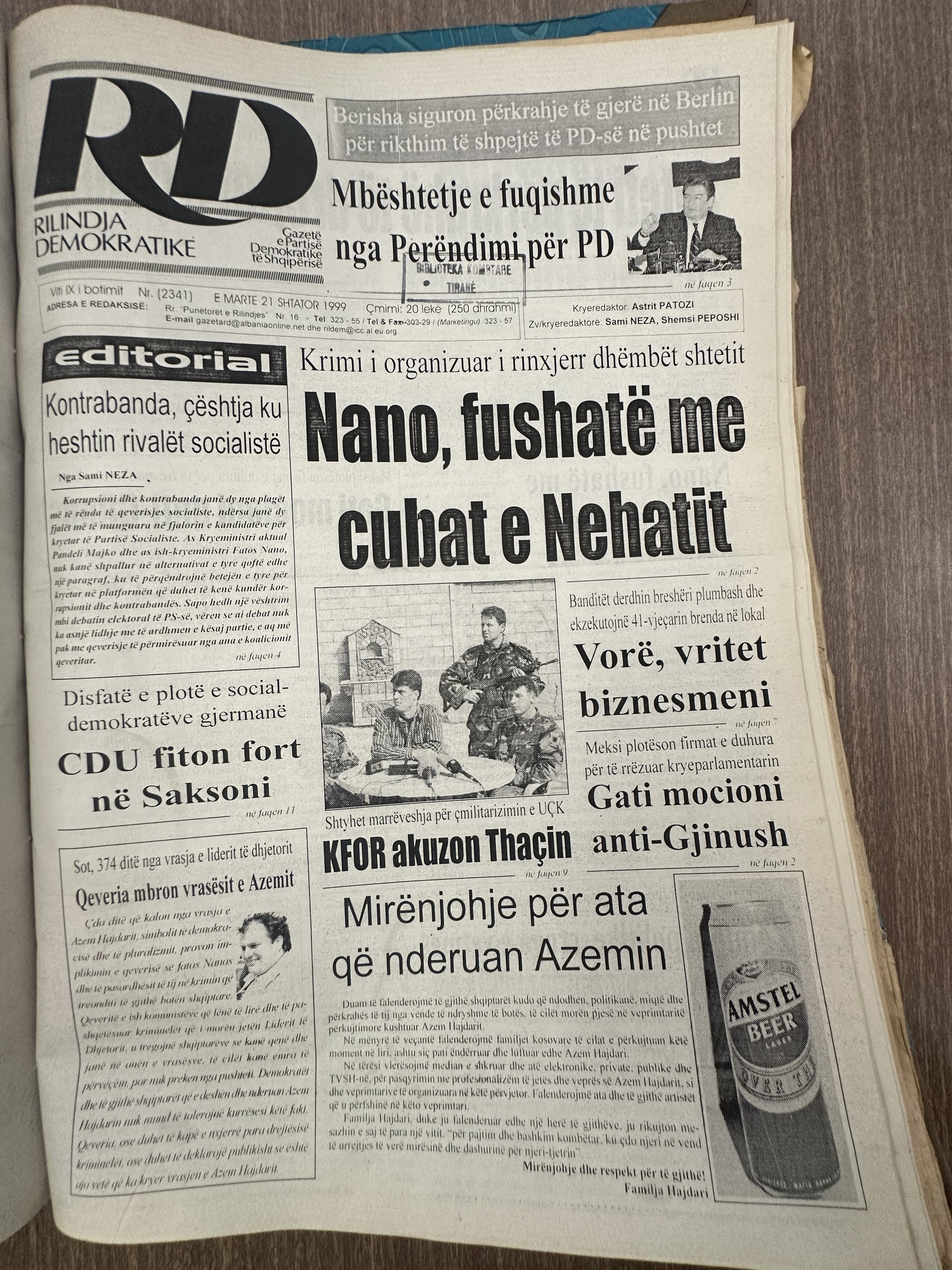 Rilindja Demokratike 1999-09-21