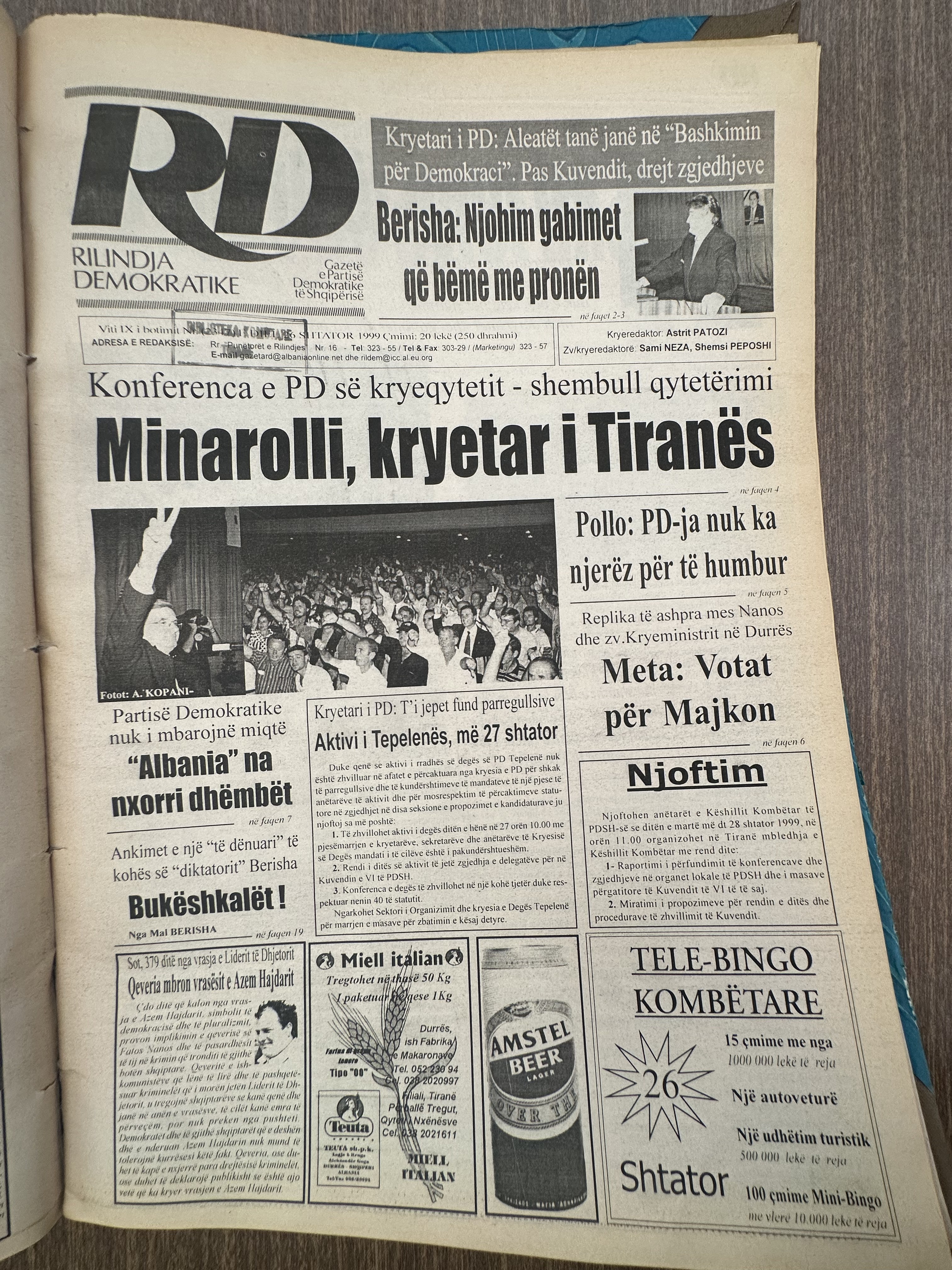 Rilindja Demokratike 1999-09-28
