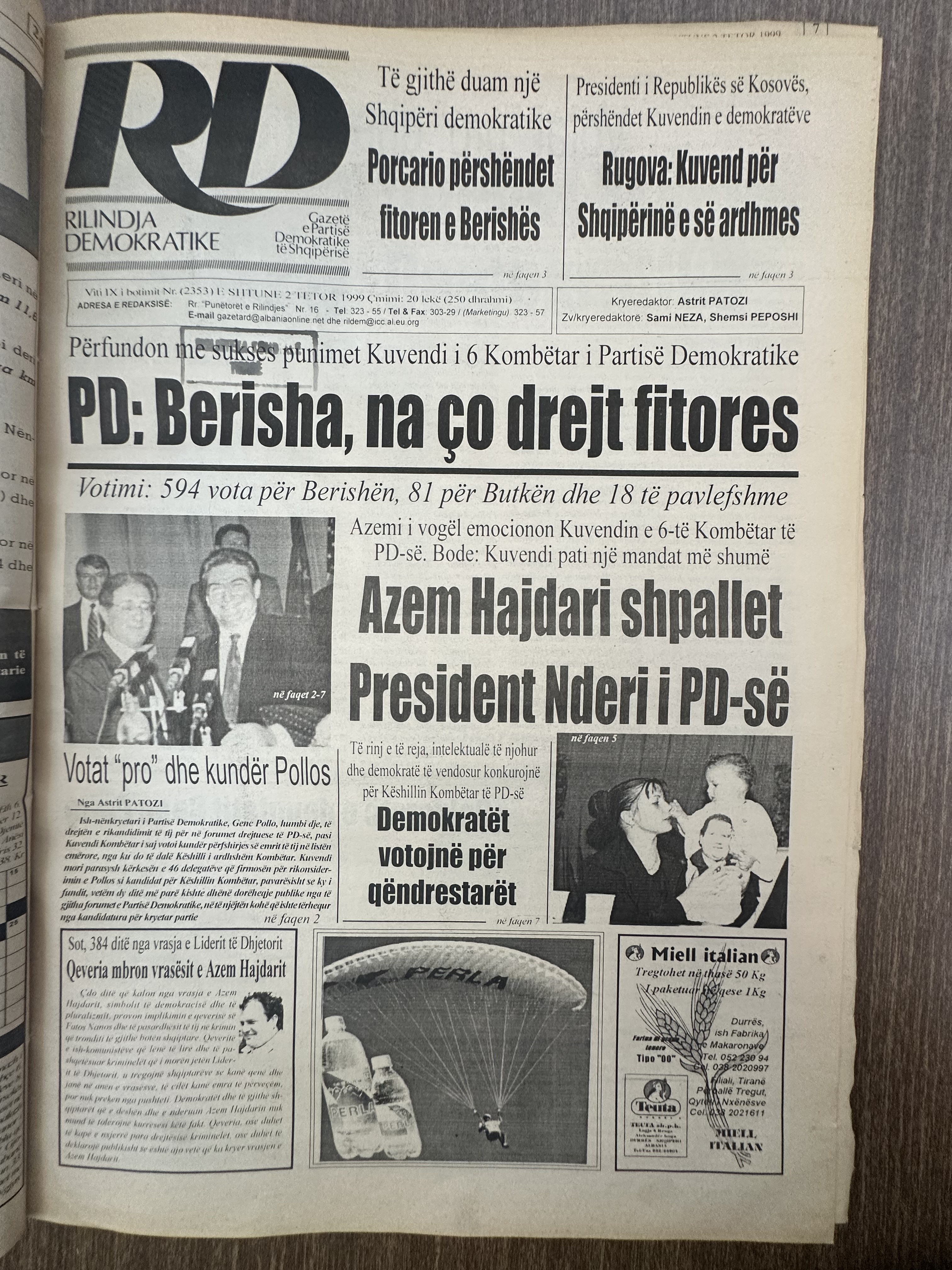 Rilindja Demokratike 1999-10-02