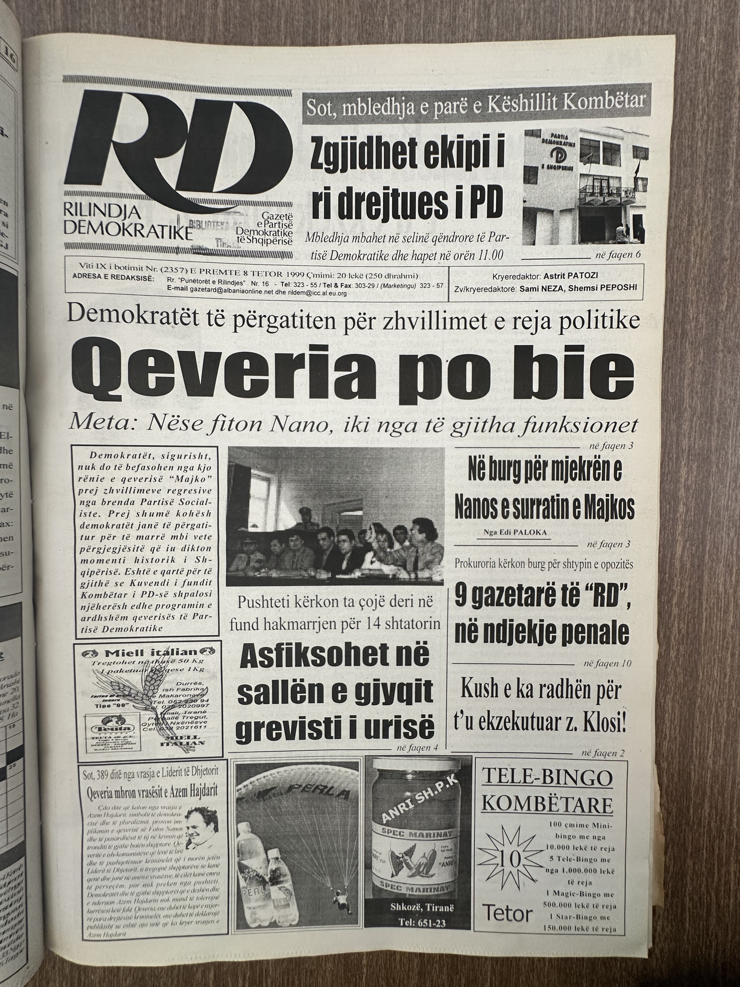 Rilindja Demokratike 1999-10-08