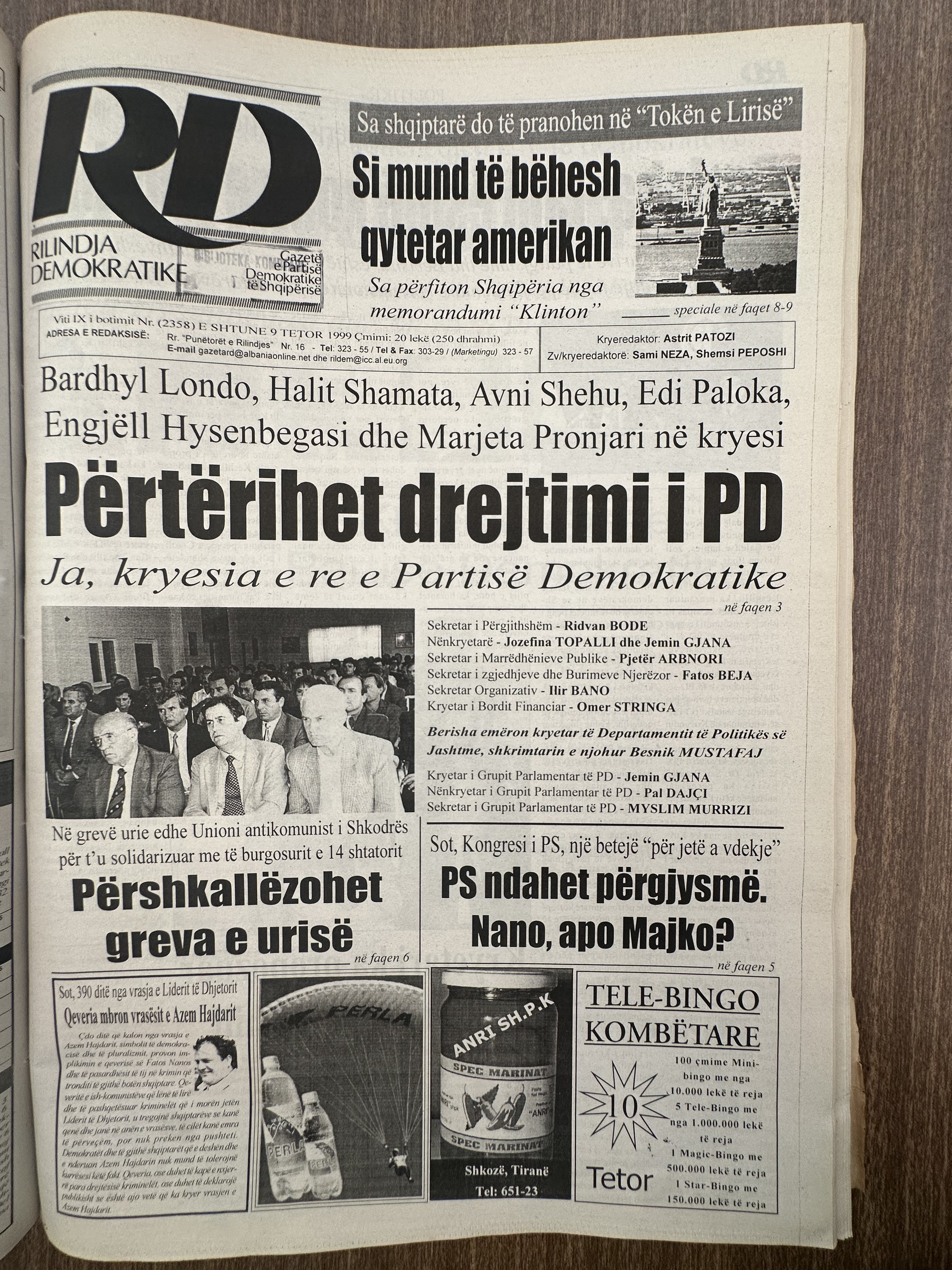 Rilindja Demokratike 1999-10-09