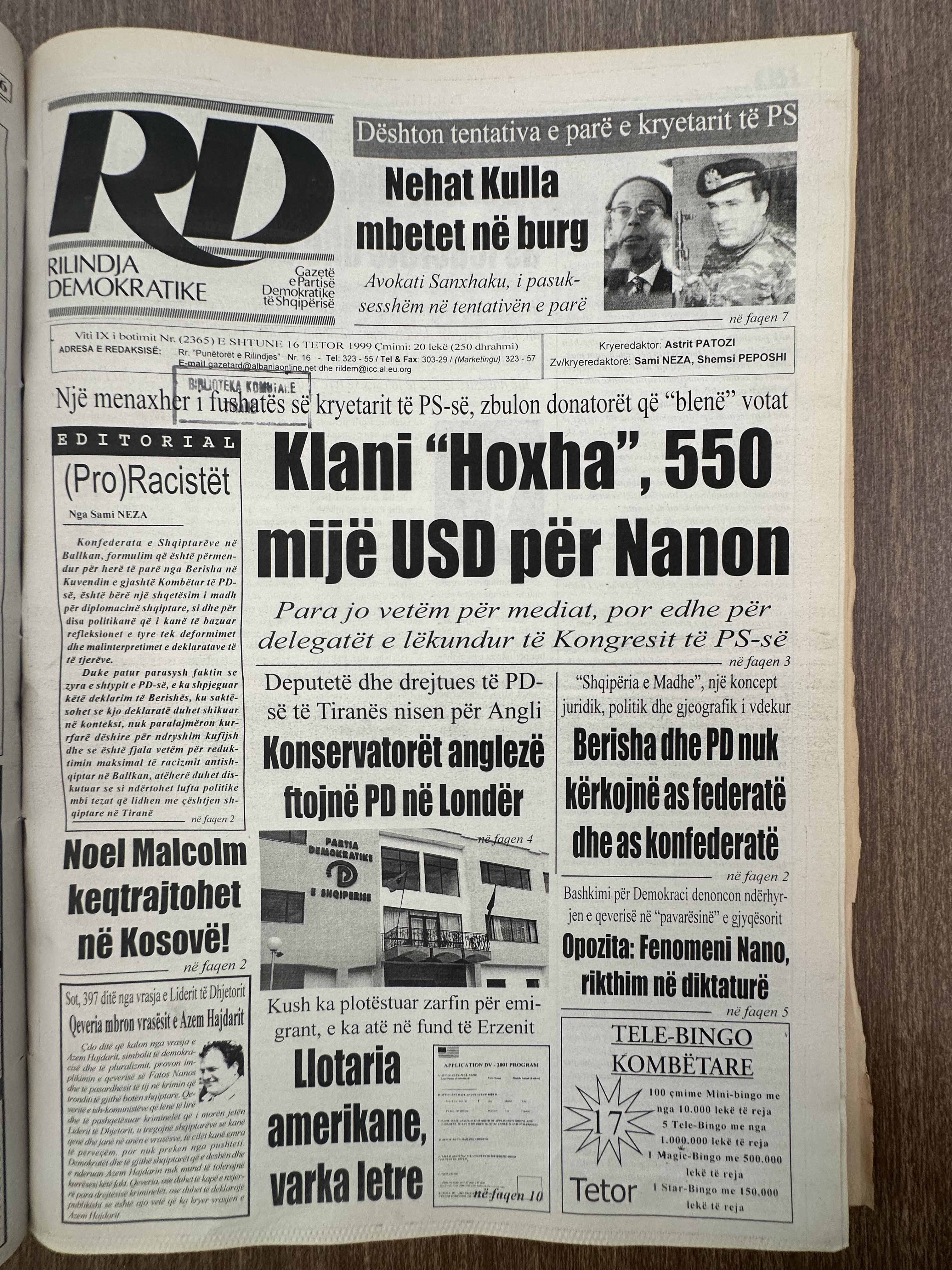 Rilindja Demokratike 1999-02-16