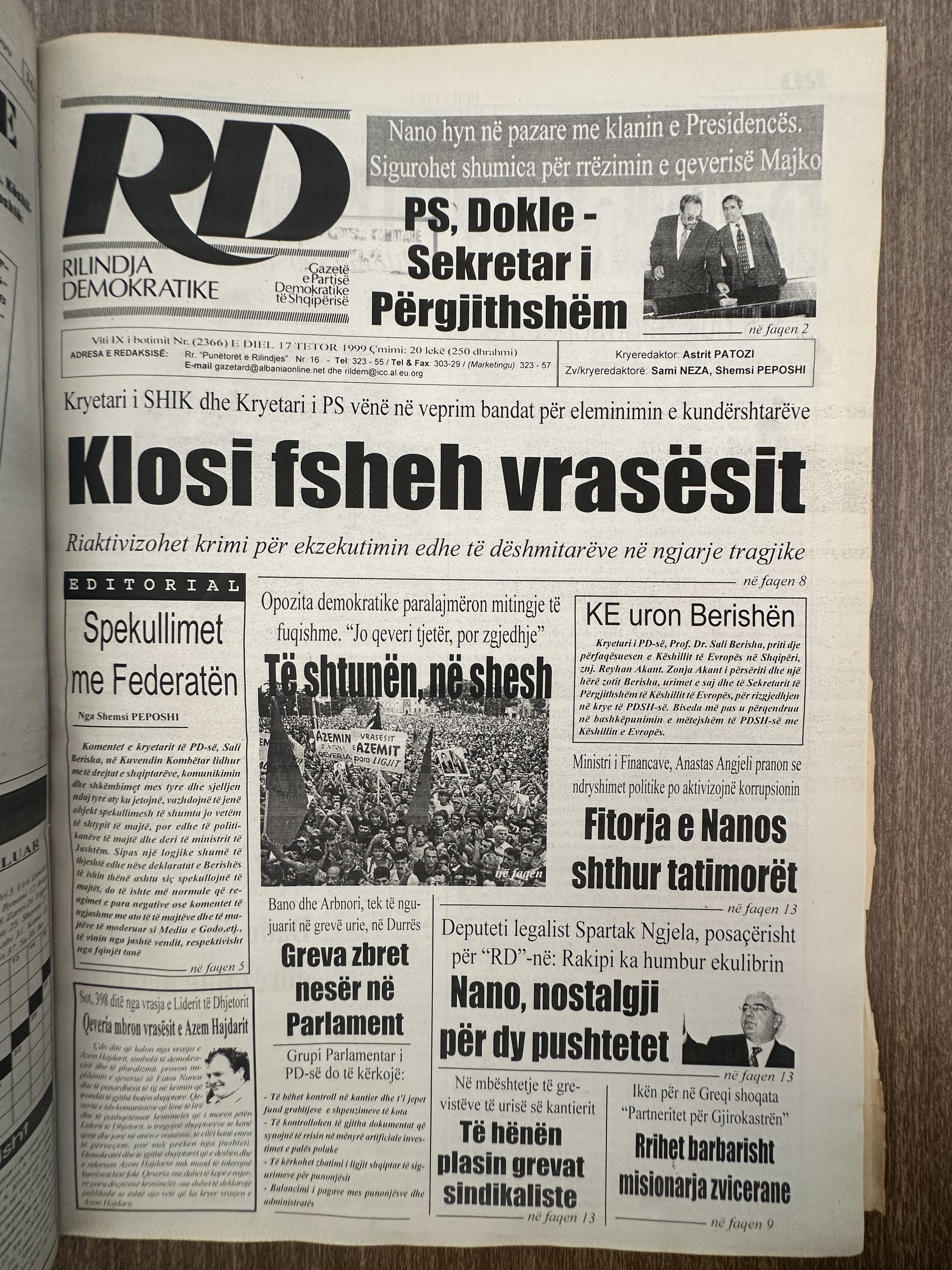 Rilindja Demokratike 1999-10-17