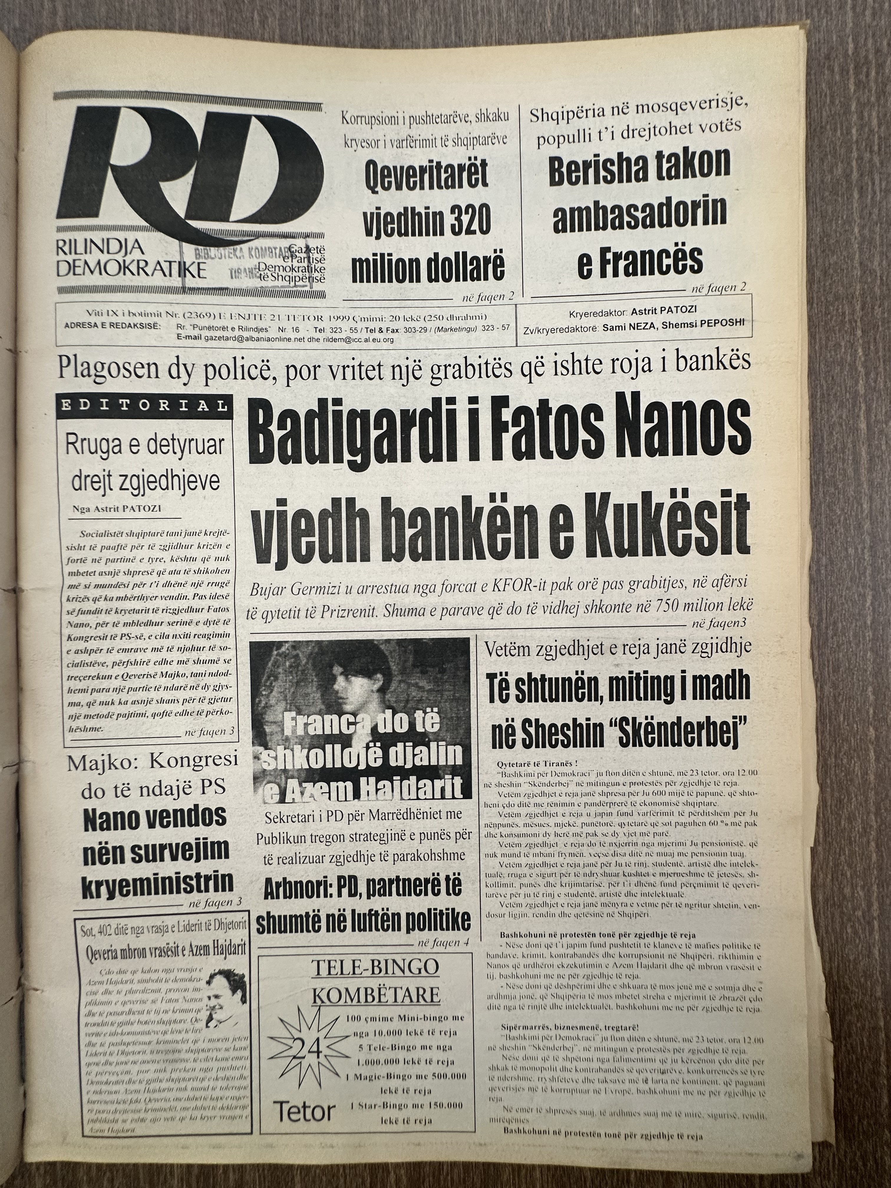 Rilindja Demokratike 1999-06-03