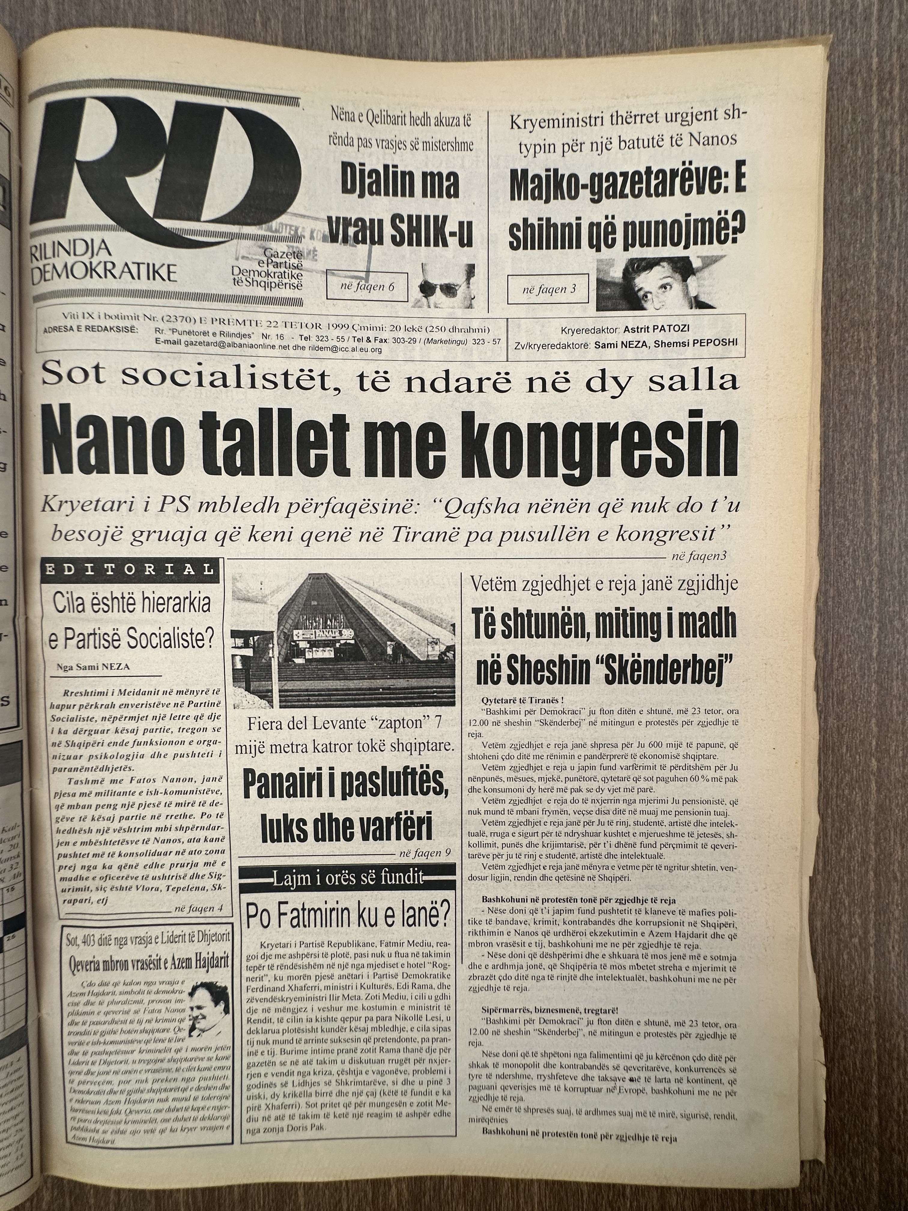 Rilindja Demokratike 1999-10-22