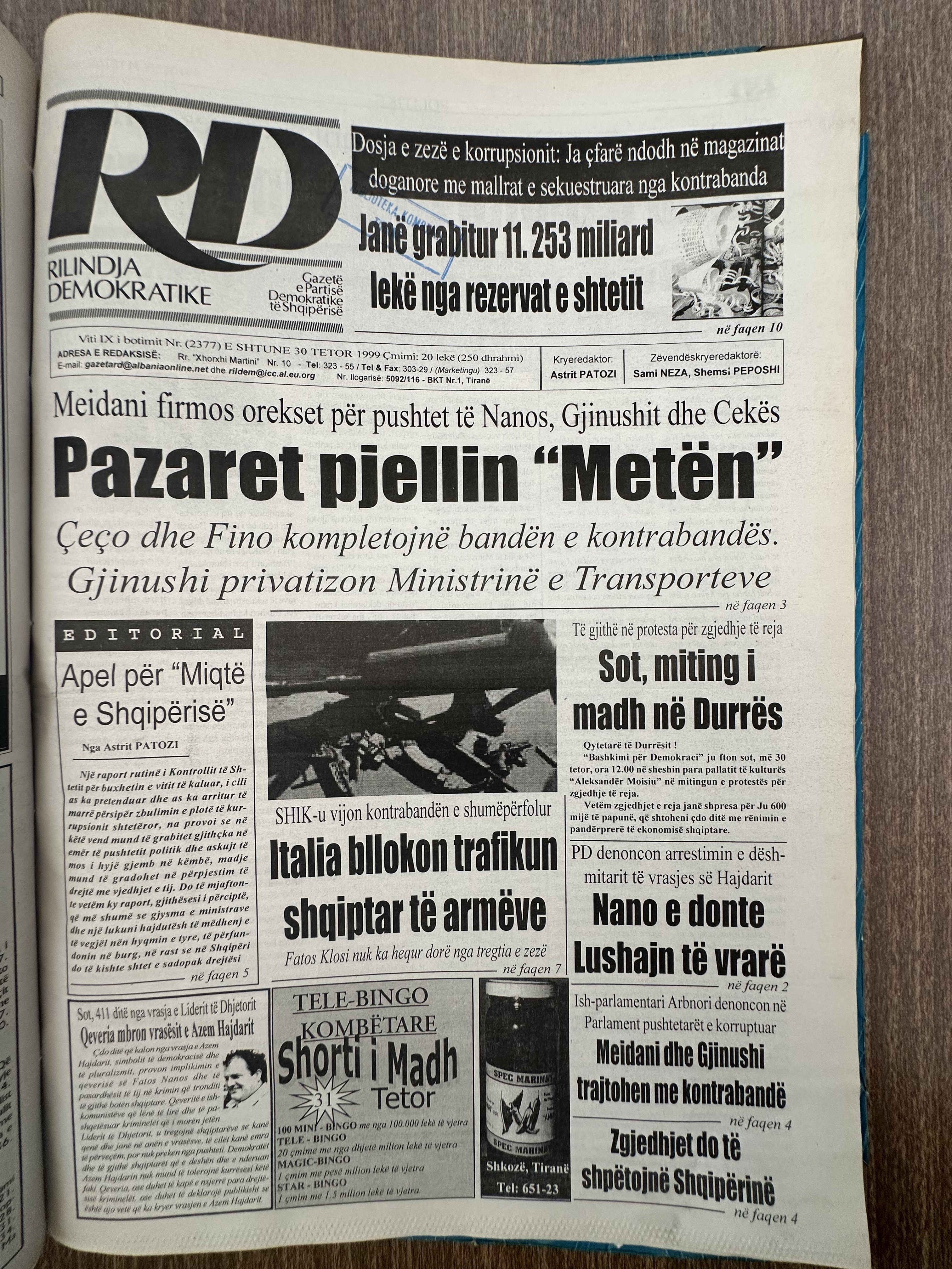 Rilindja Demokratike 1999-06-08