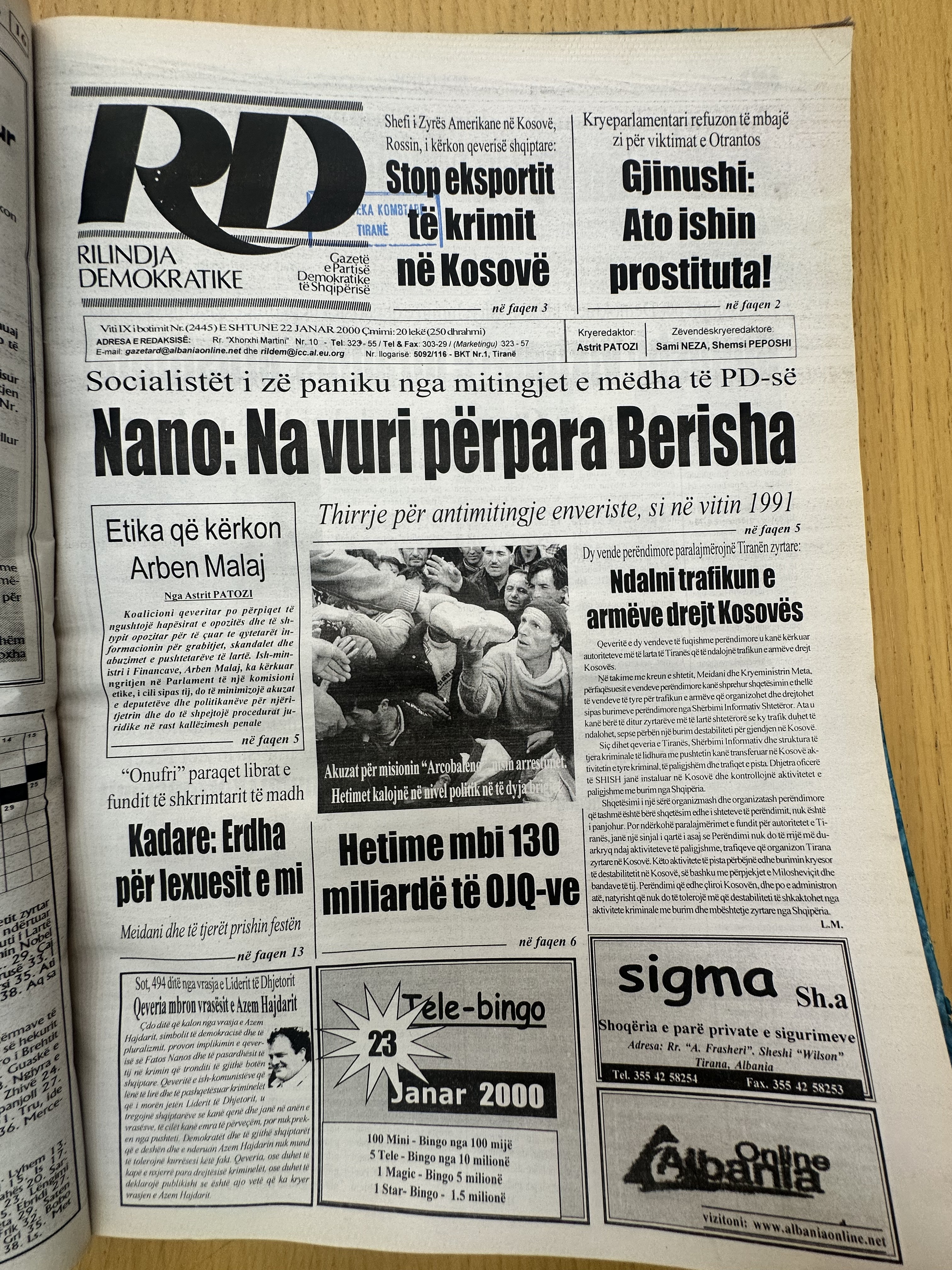 Rilindja Demokratike 2000-01-22