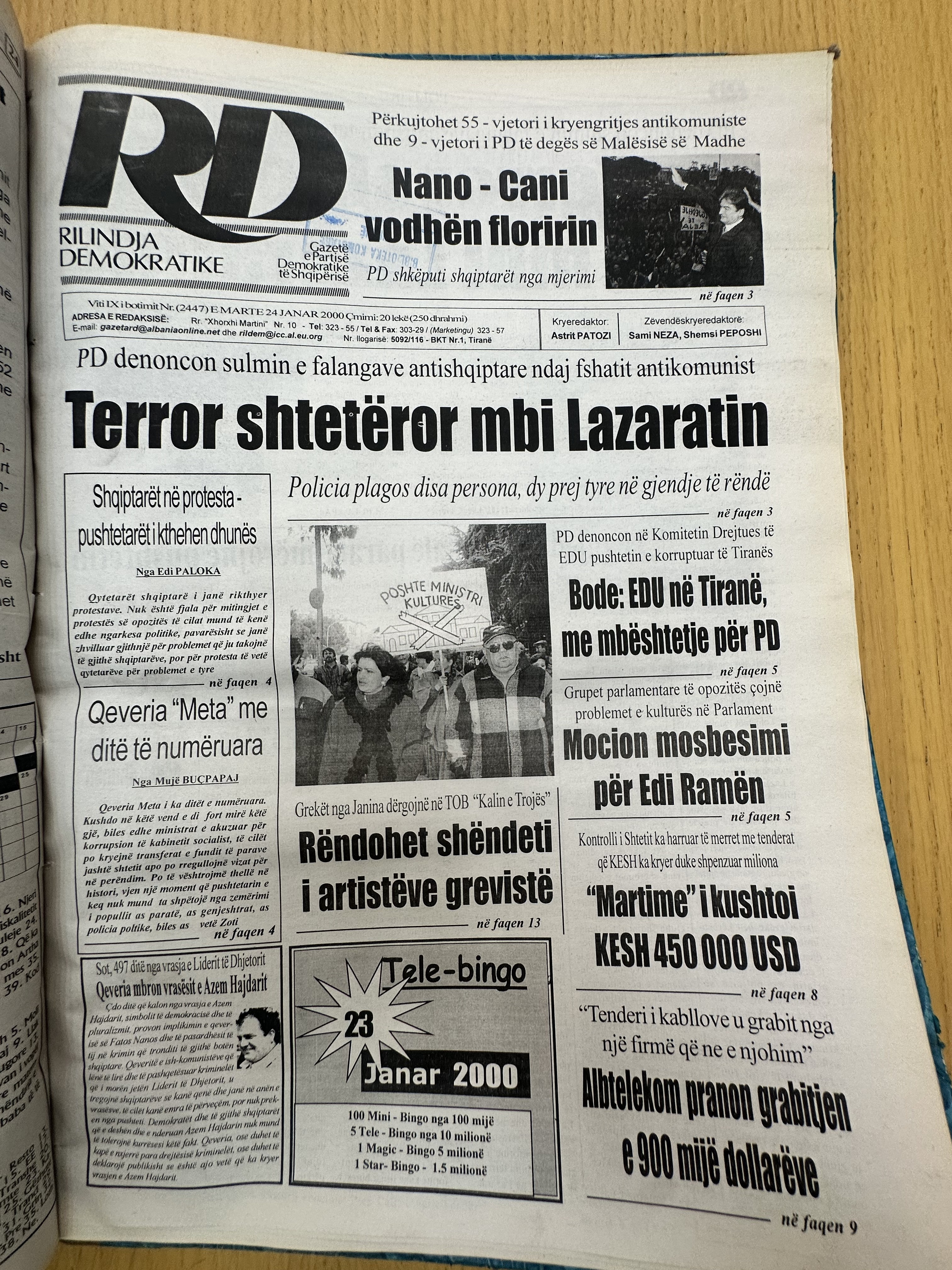 Rilindja Demokratike 2000-01-23