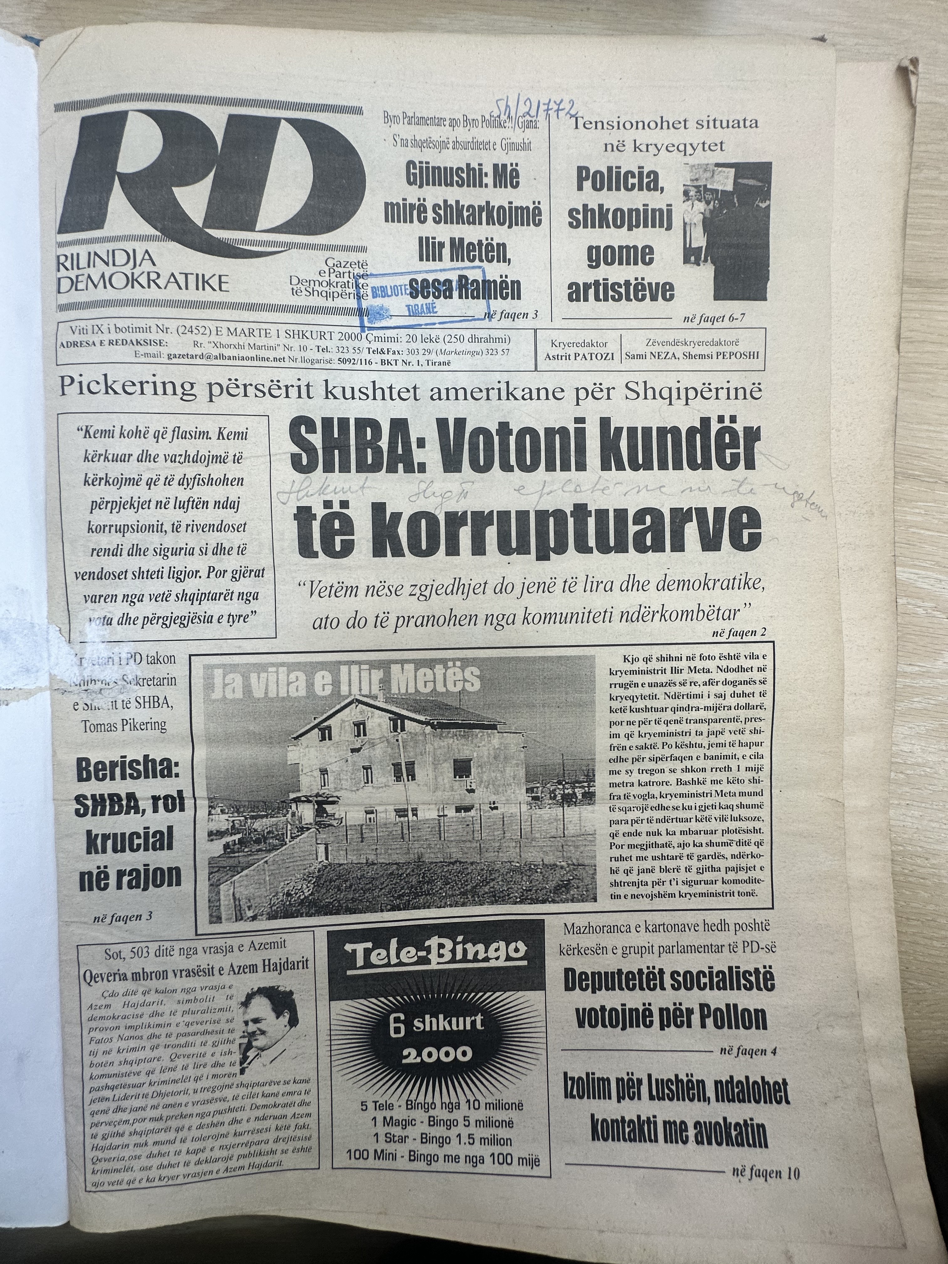 Rilindja Demokratike 2000-02-01