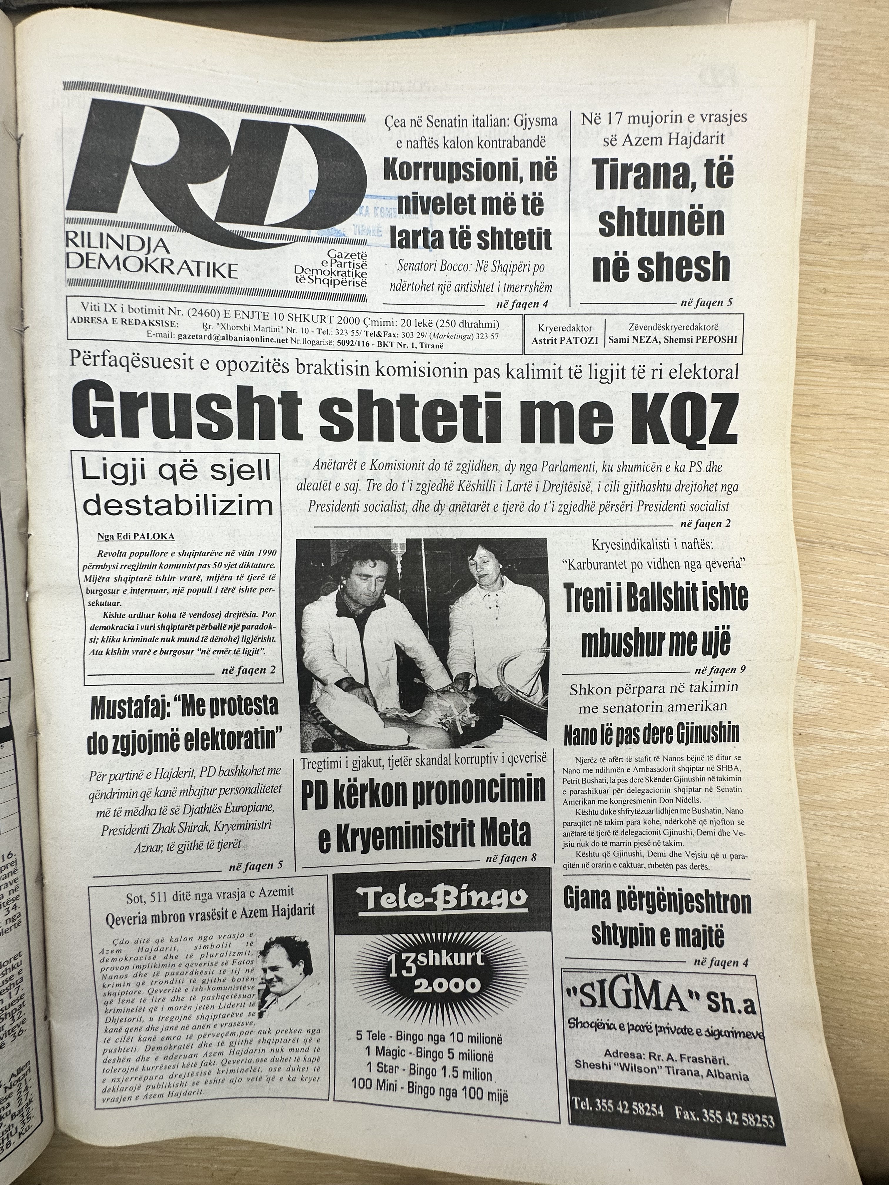 Rilindja Demokratike 2000-02-10