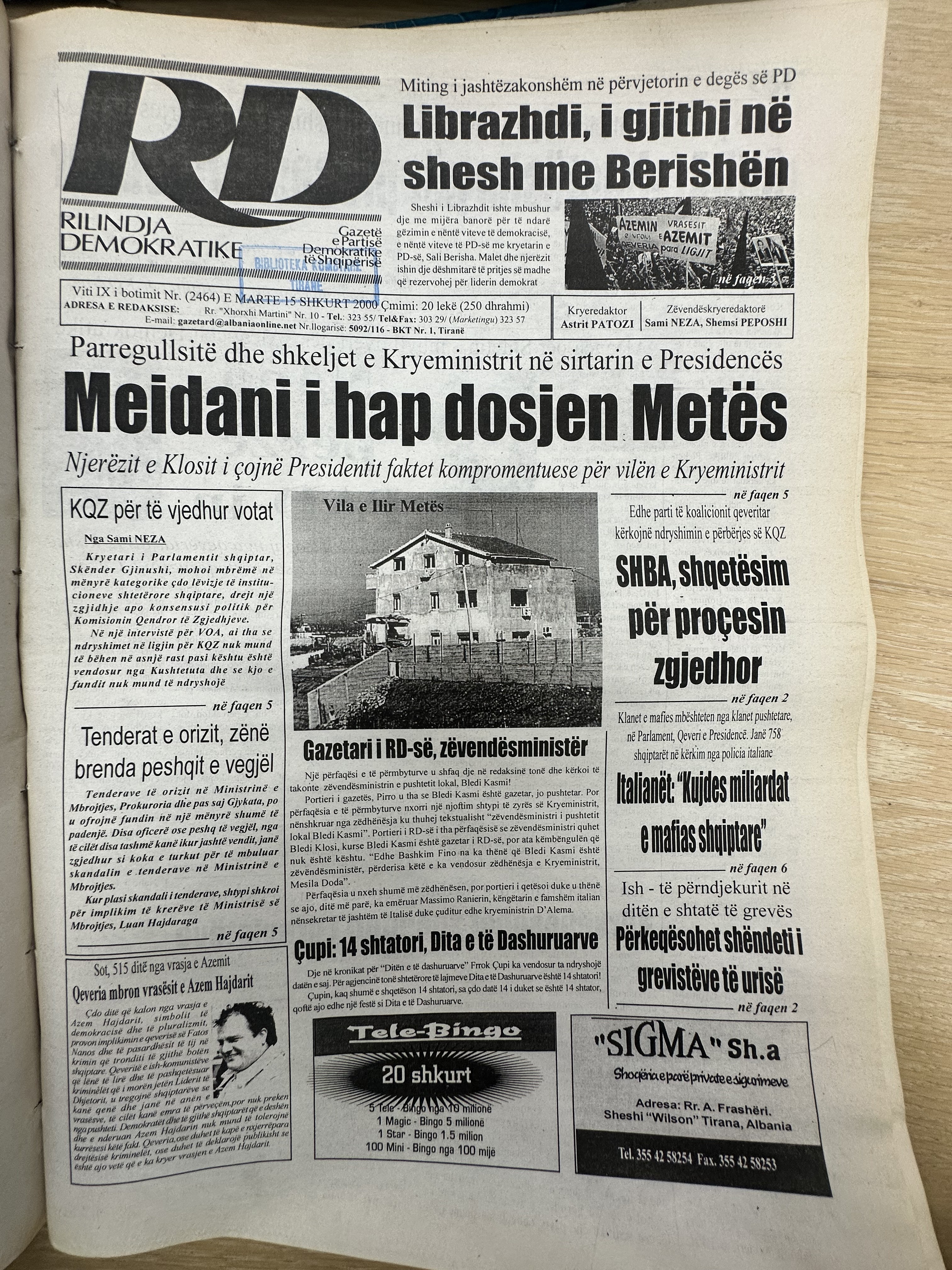 Rilindja Demokratike 1992-11-17