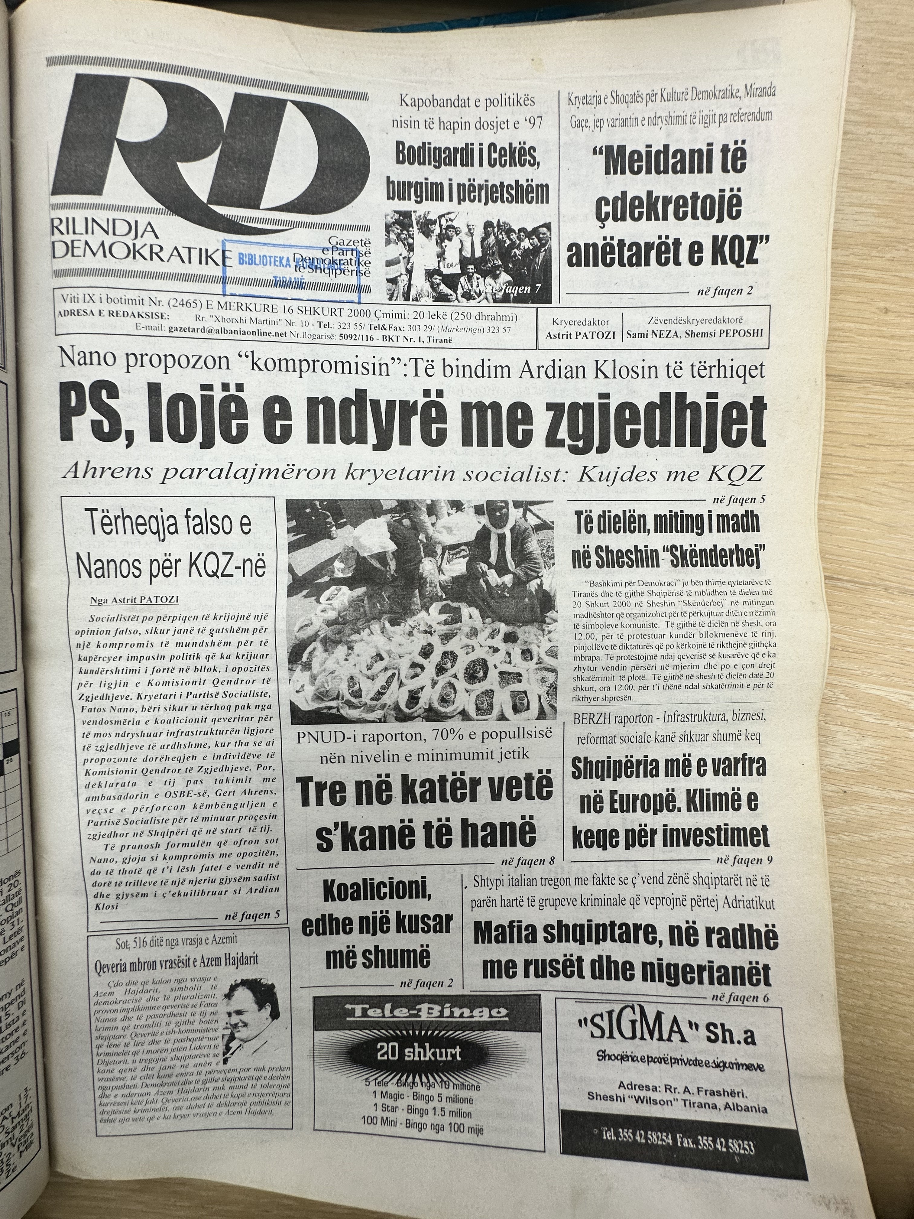 Rilindja Demokratike 1992-12-08