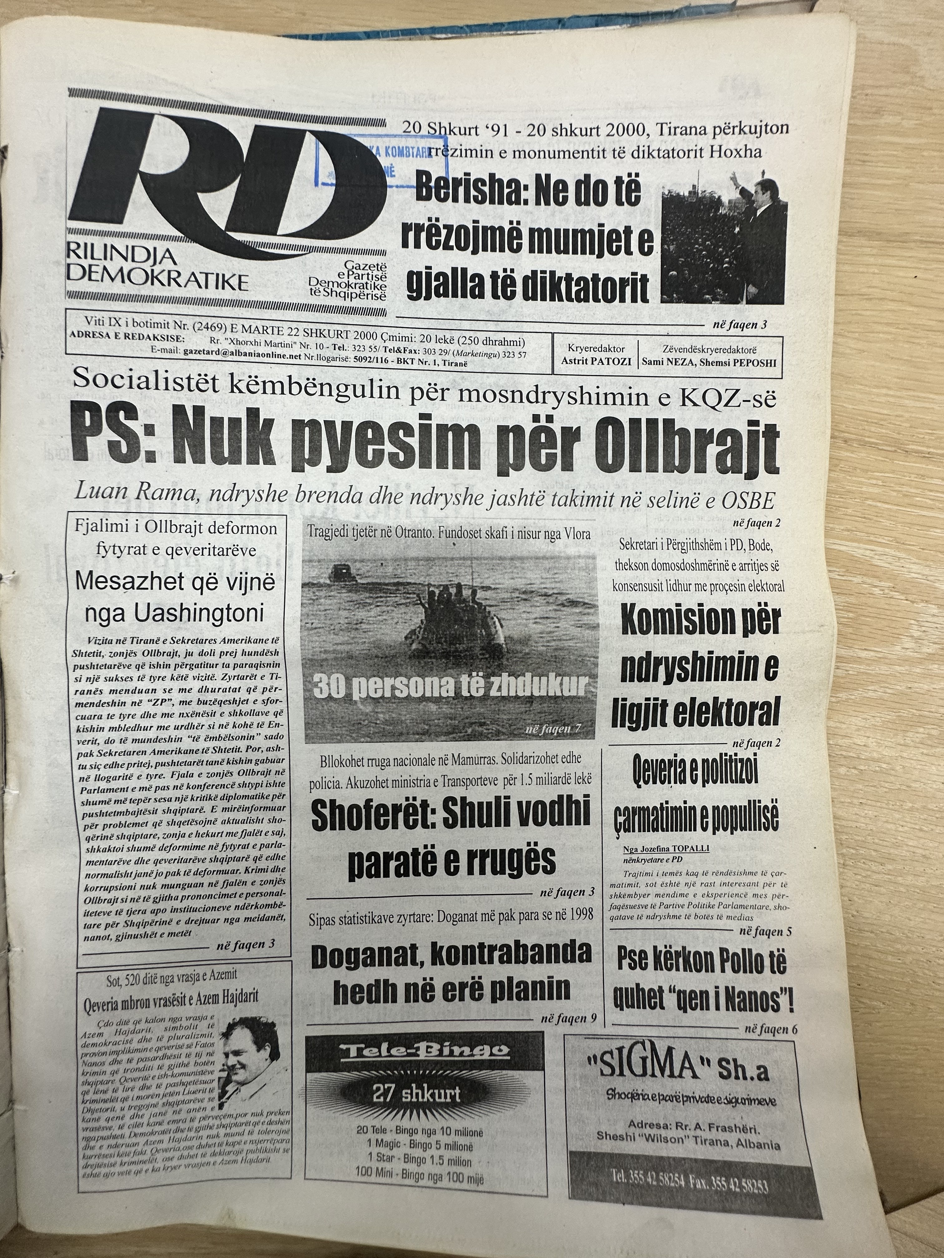 Rilindja Demokratike 2000-02-20