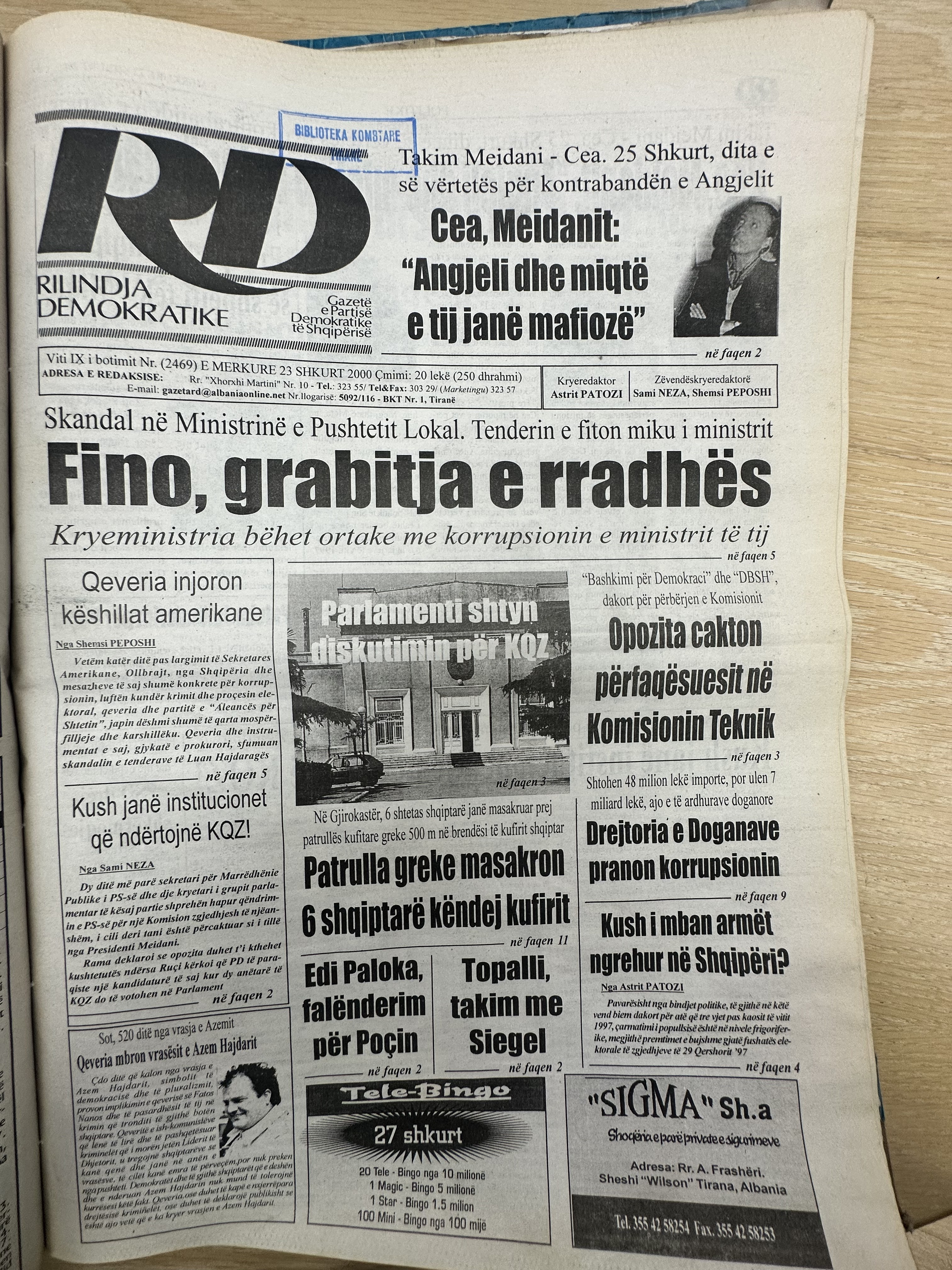 Rilindja Demokratike 1998-02-25