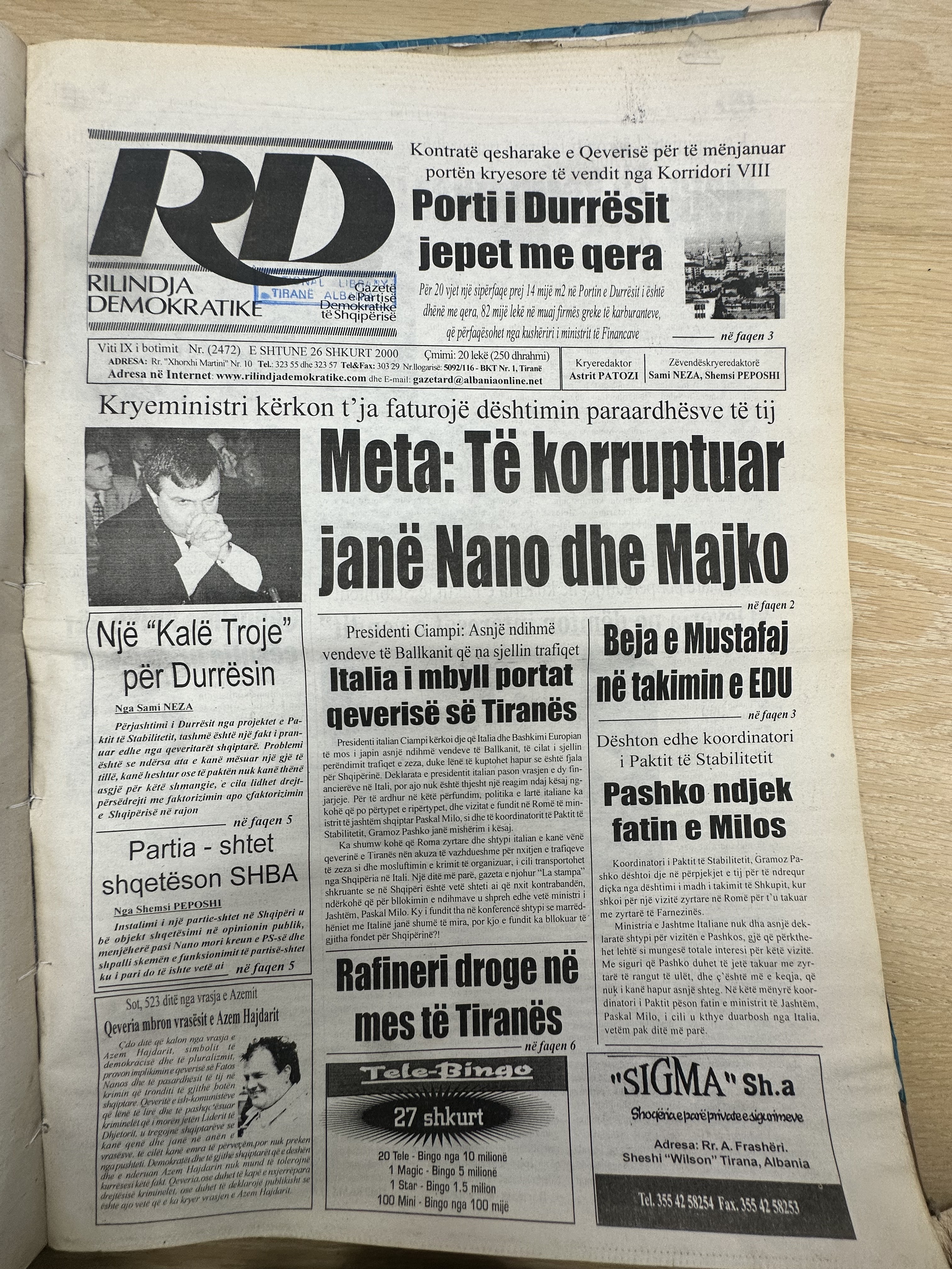 Rilindja Demokratike 2000-07-03