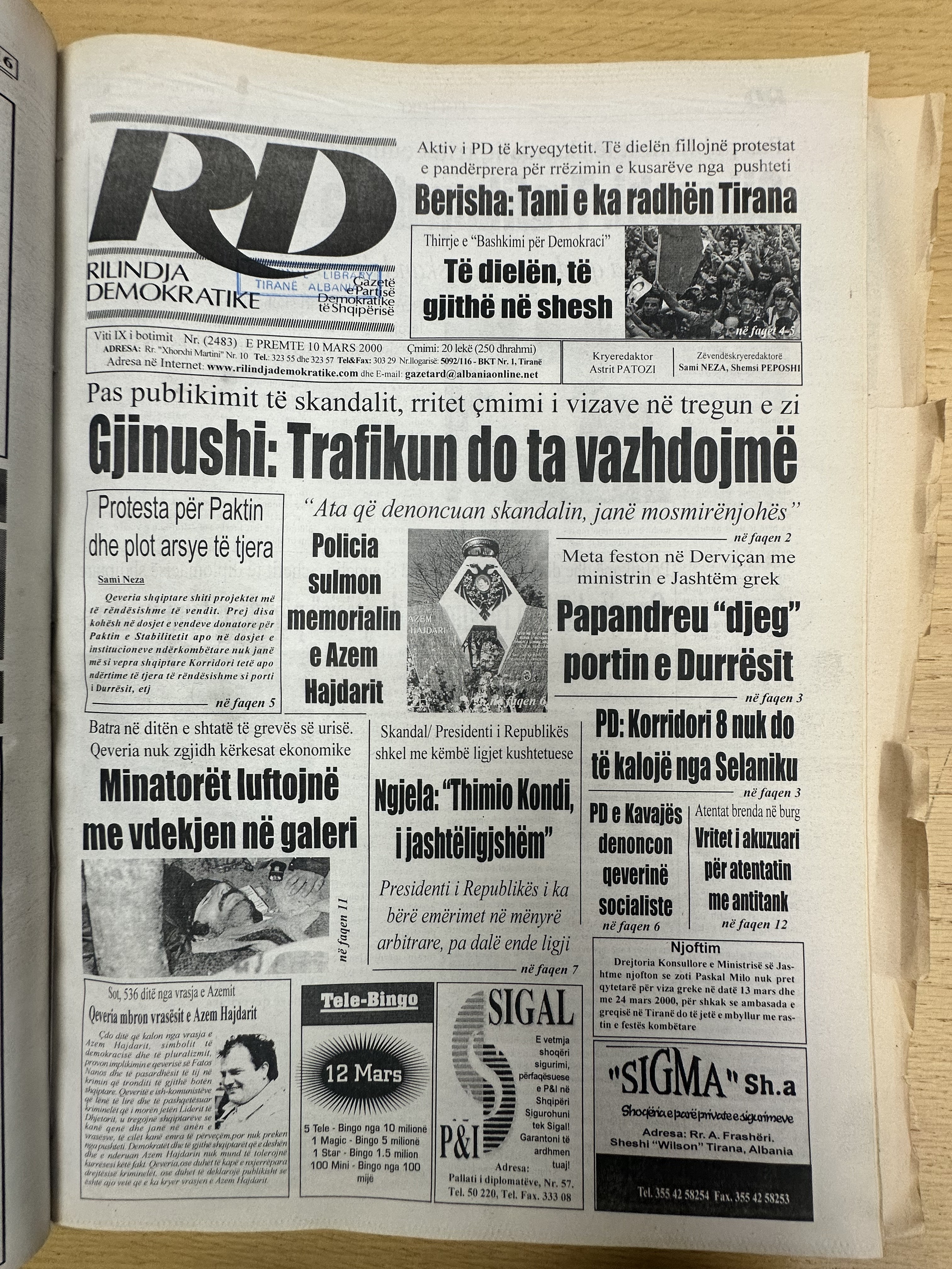 Rilindja Demokratike 2000-03-10