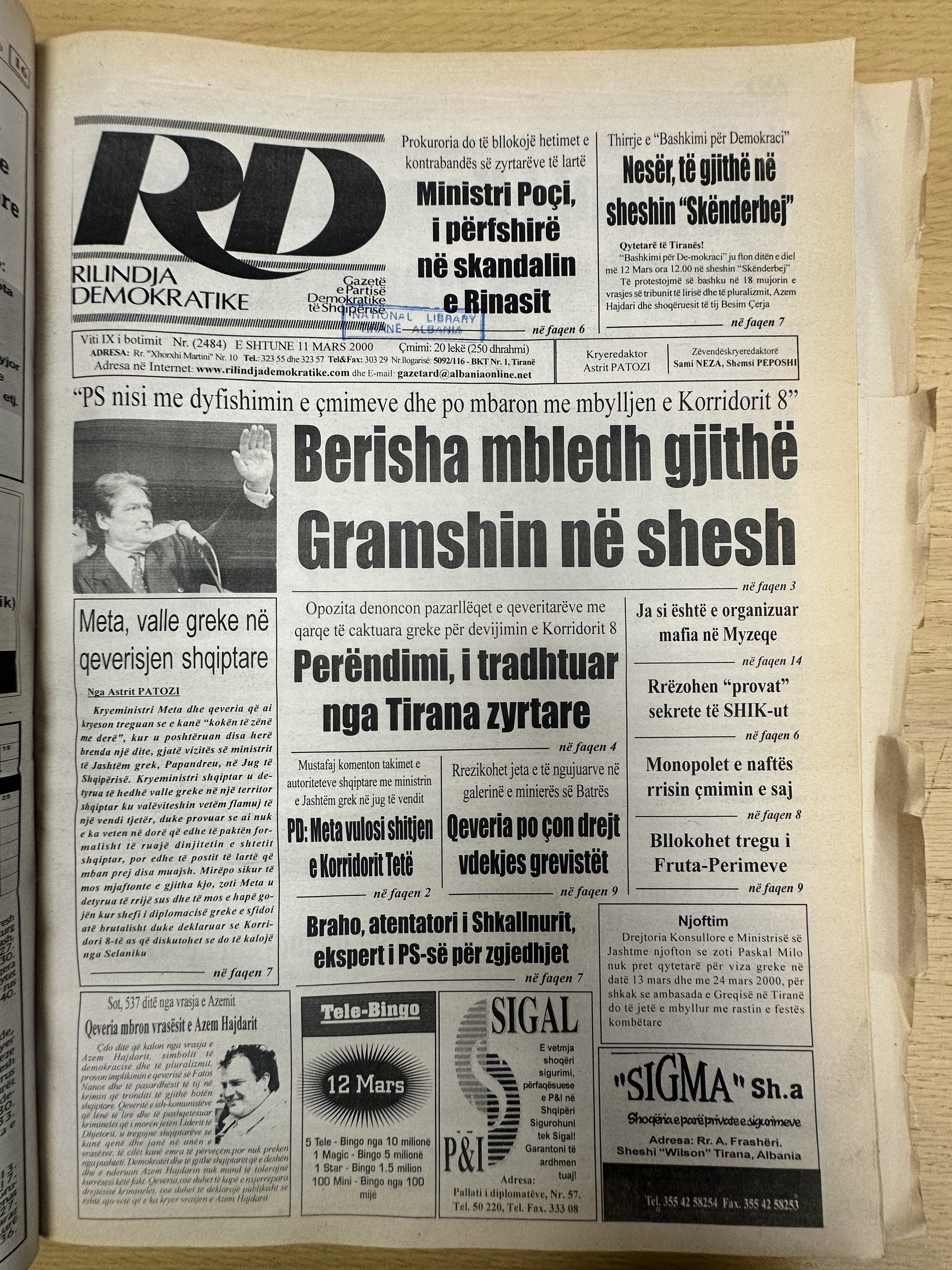 Rilindja Demokratike 2000-03-11