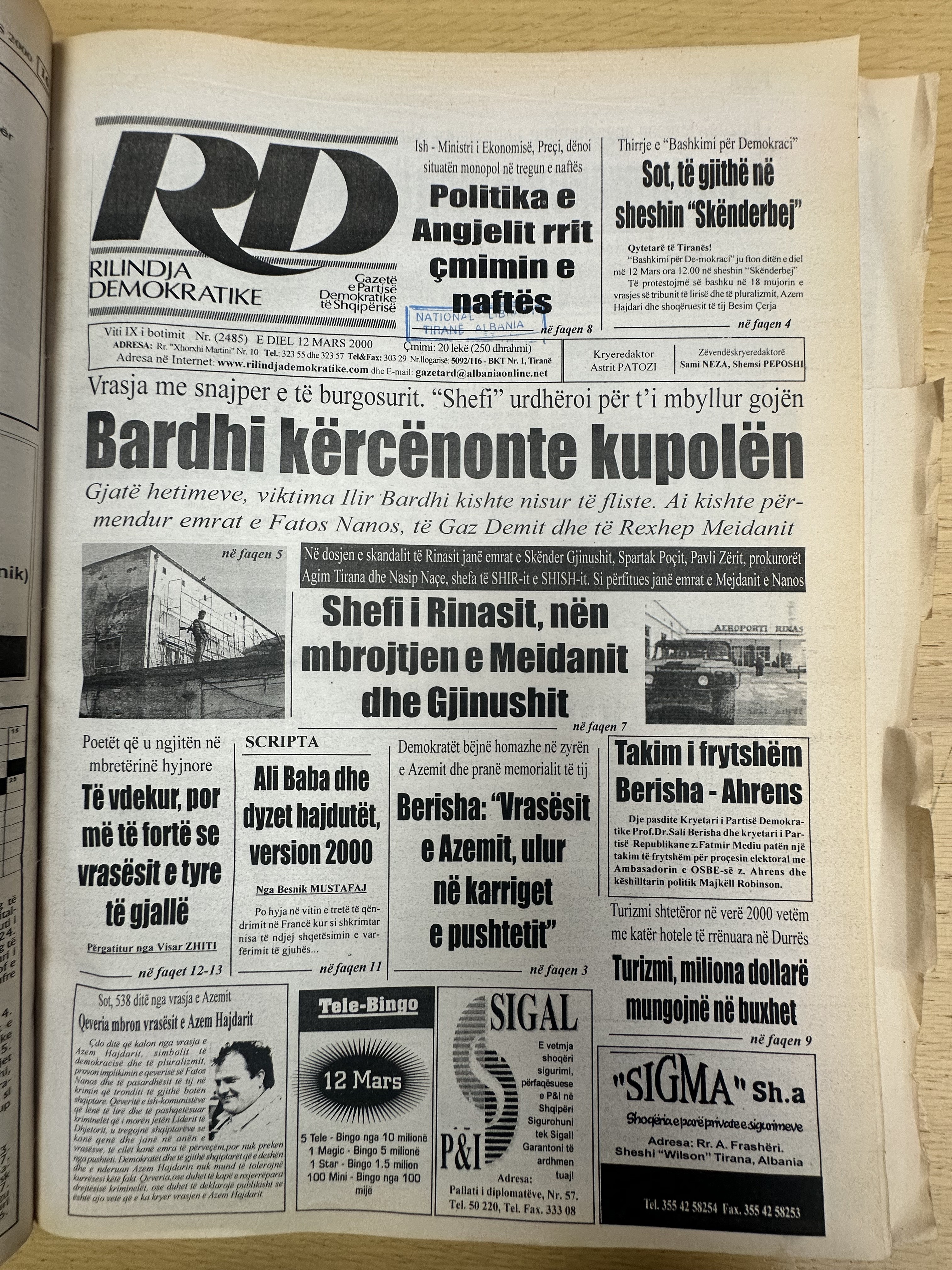 Rilindja Demokratike 2000-03-12