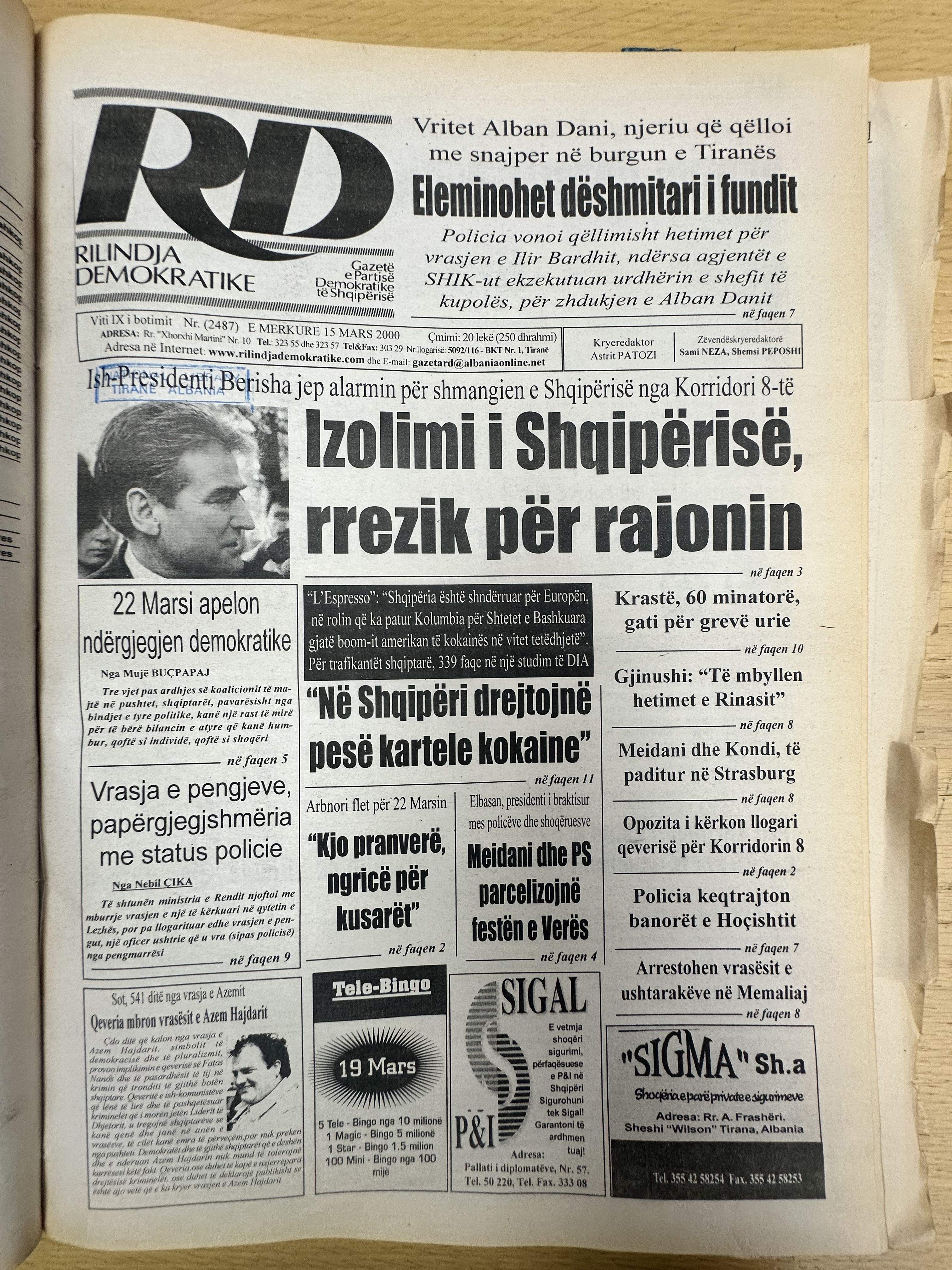 Rilindja Demokratike 2000-11-27