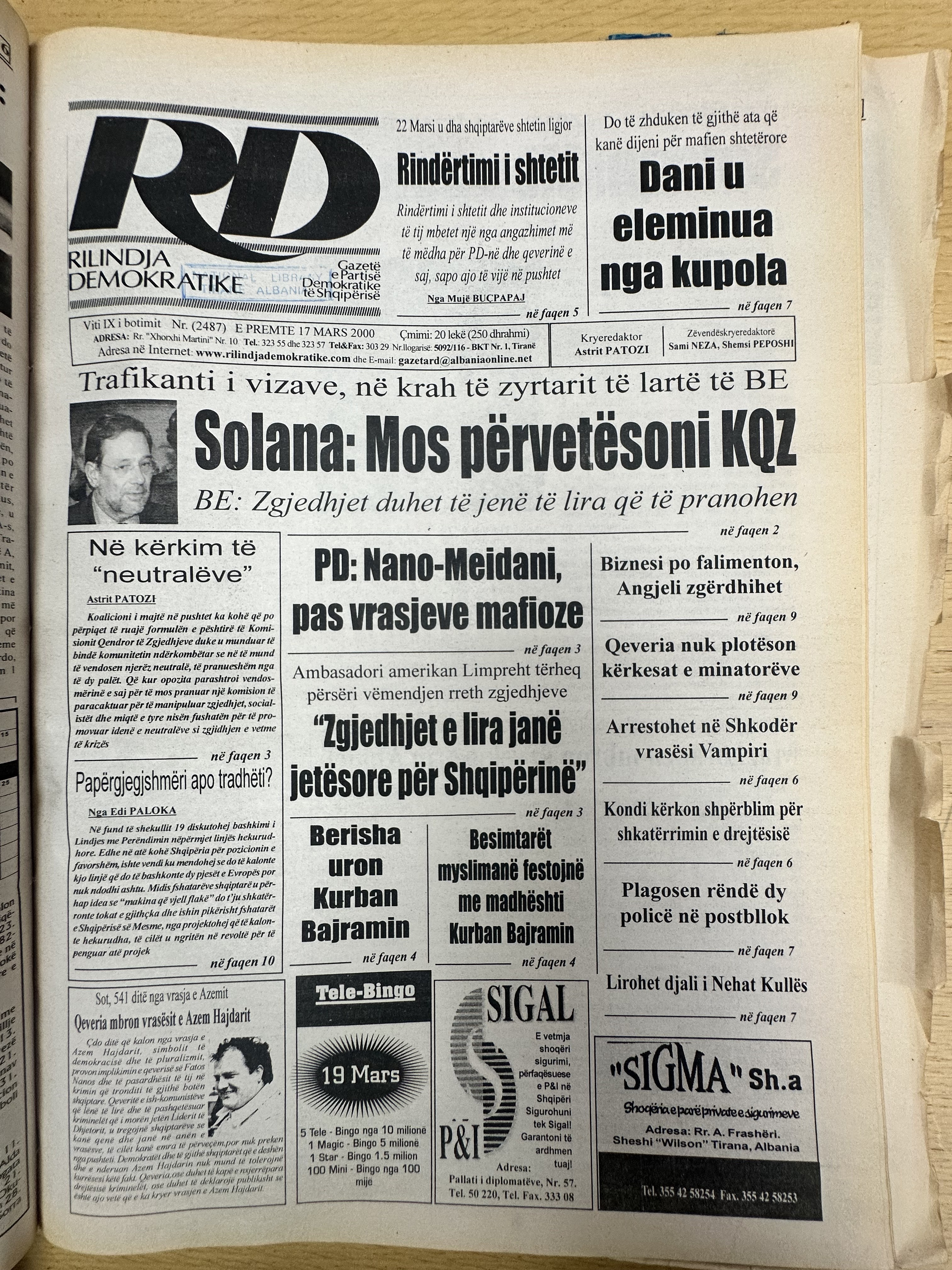 Rilindja Demokratike 2000-03-17