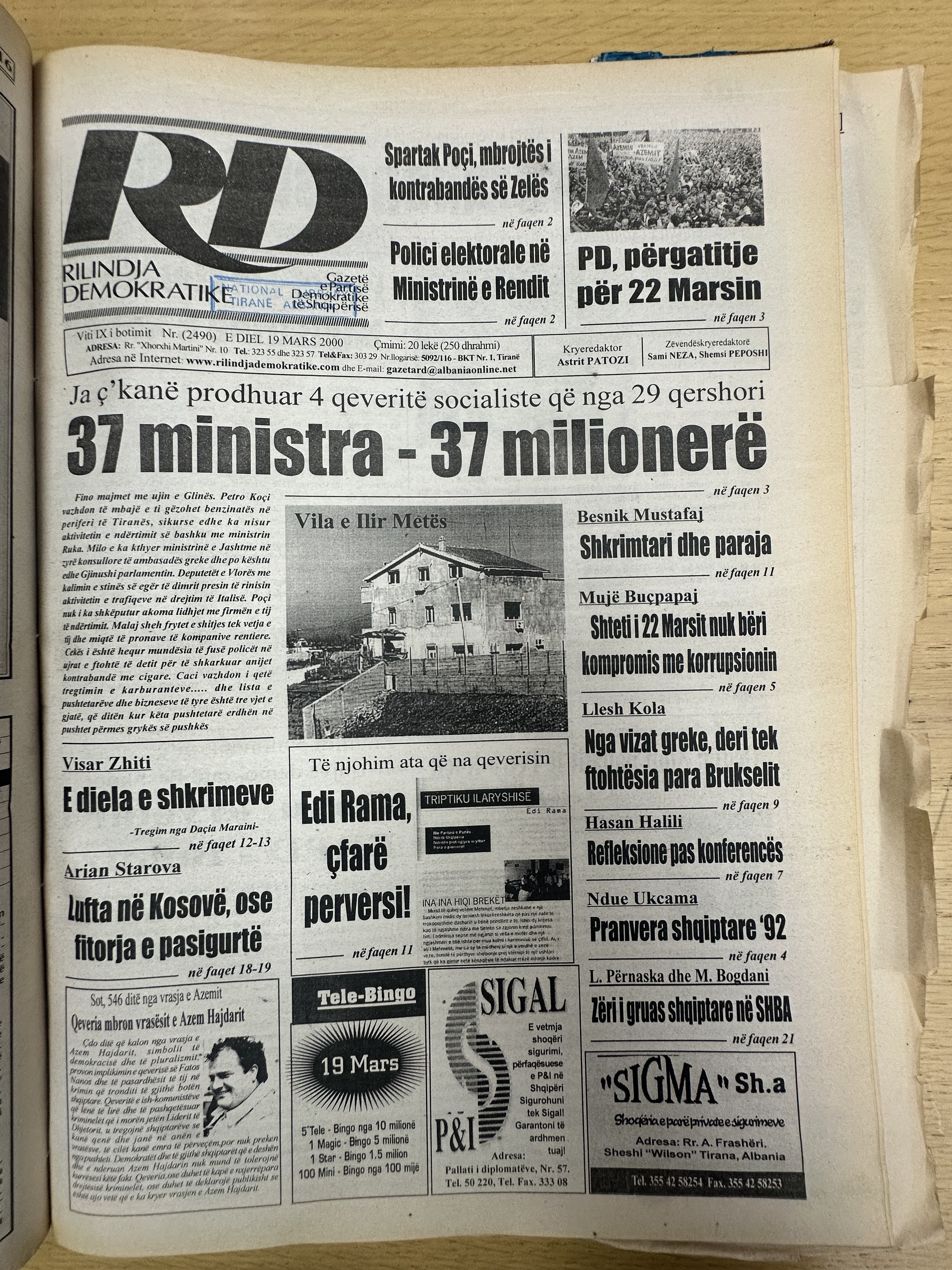 Rilindja Demokratike 2000-03-19