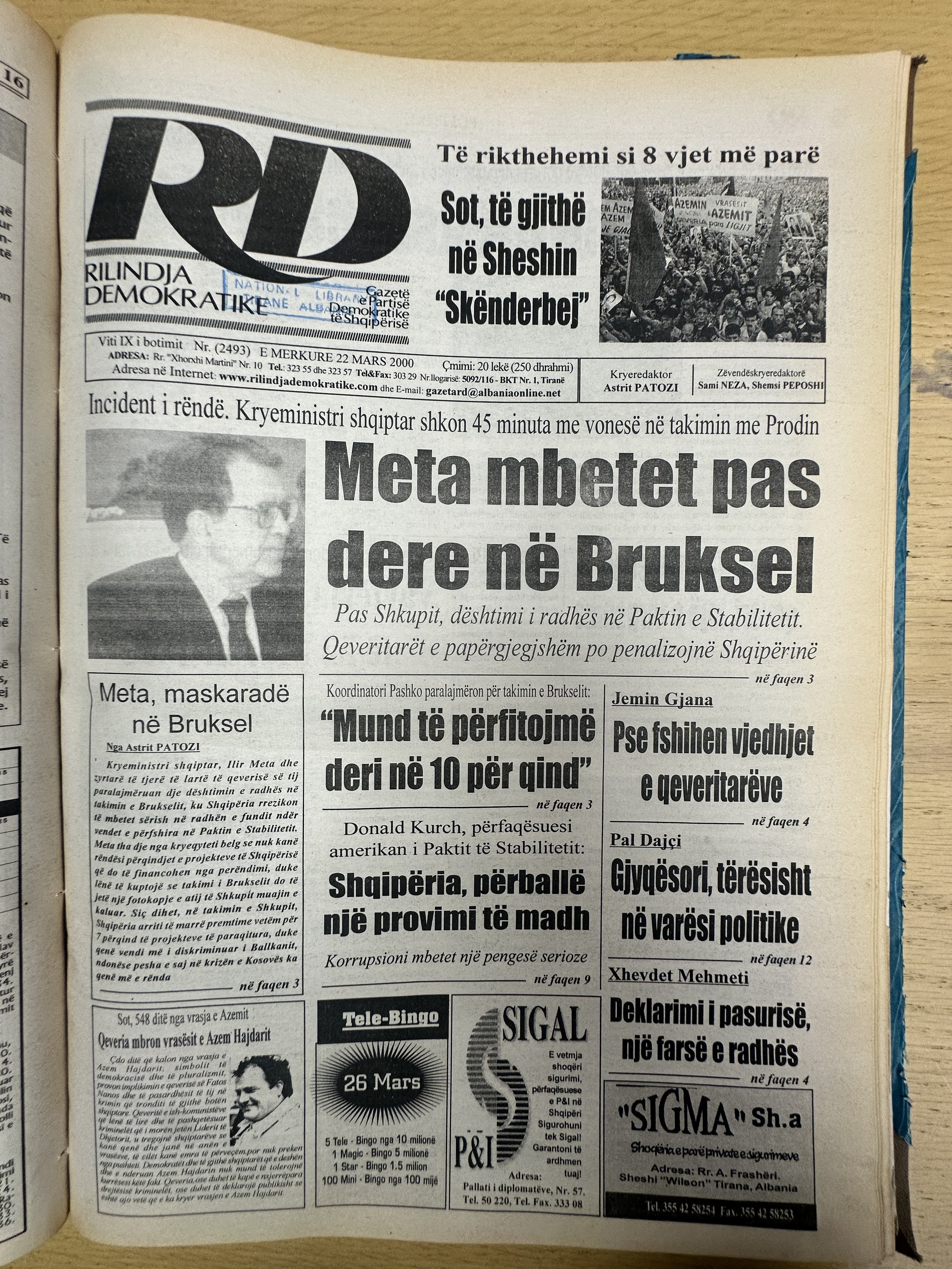 Rilindja Demokratike 2000-03-22