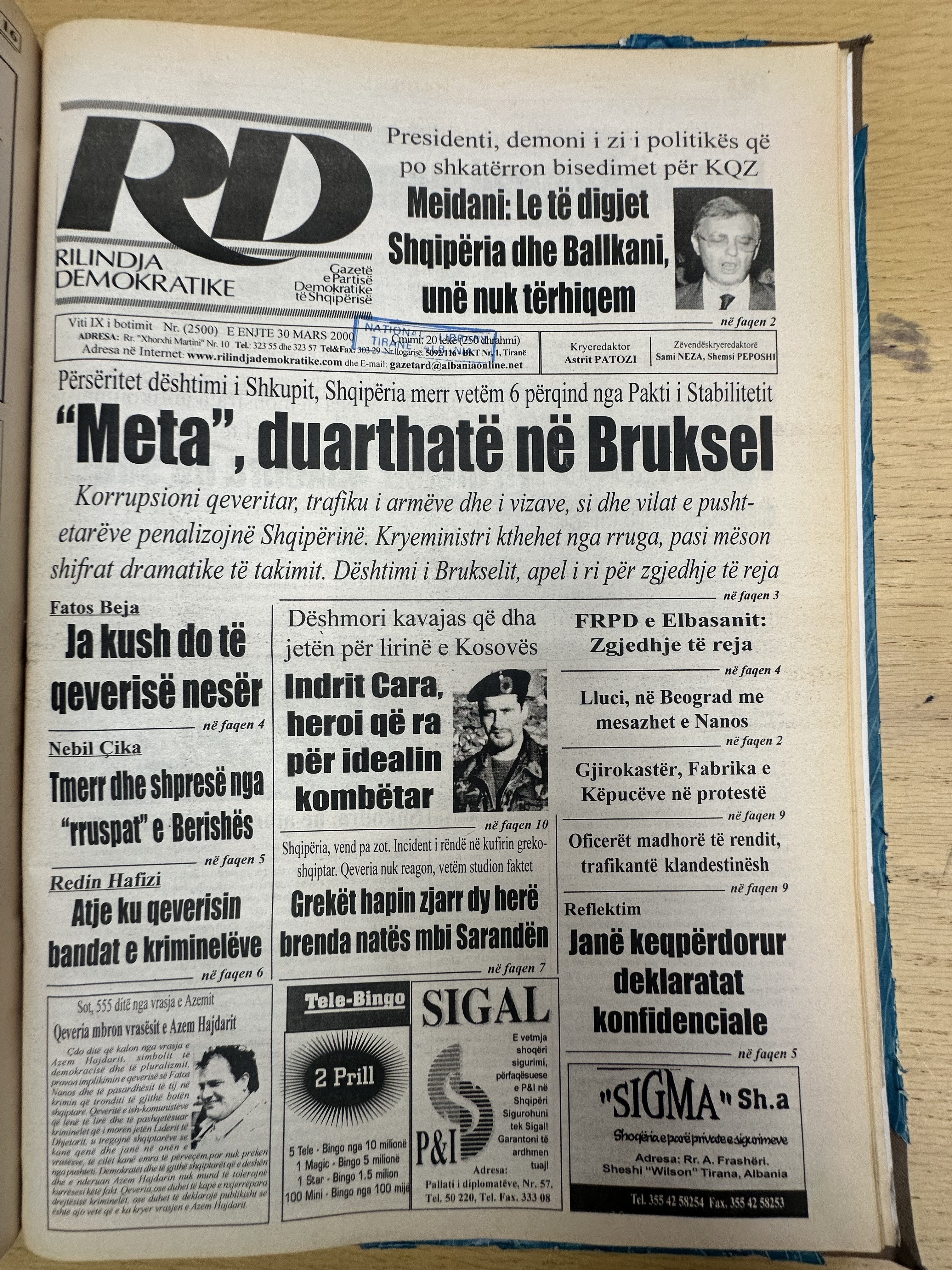 Rilindja Demokratike 2000-03-30