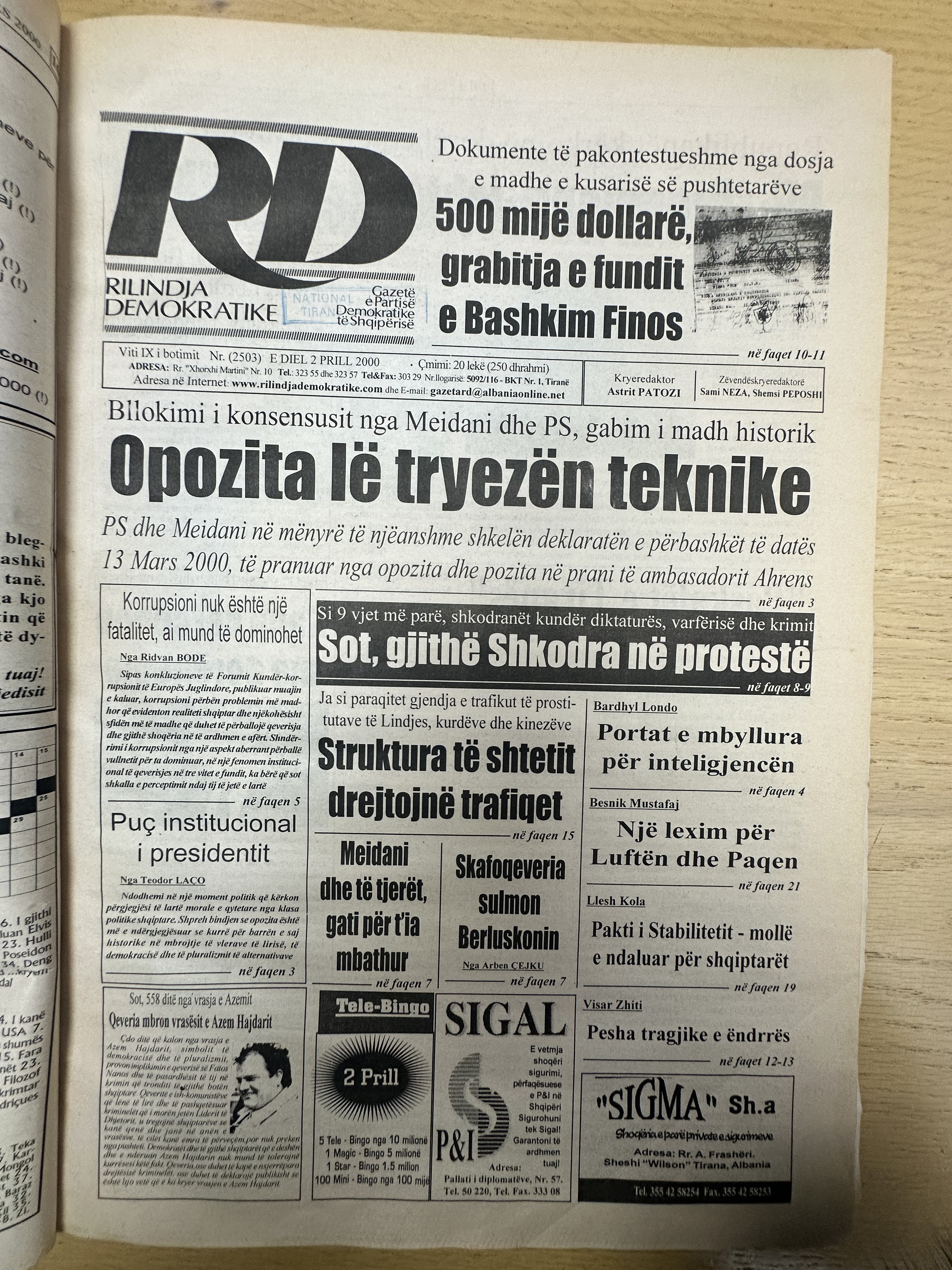 Rilindja Demokratike 2000-04-02