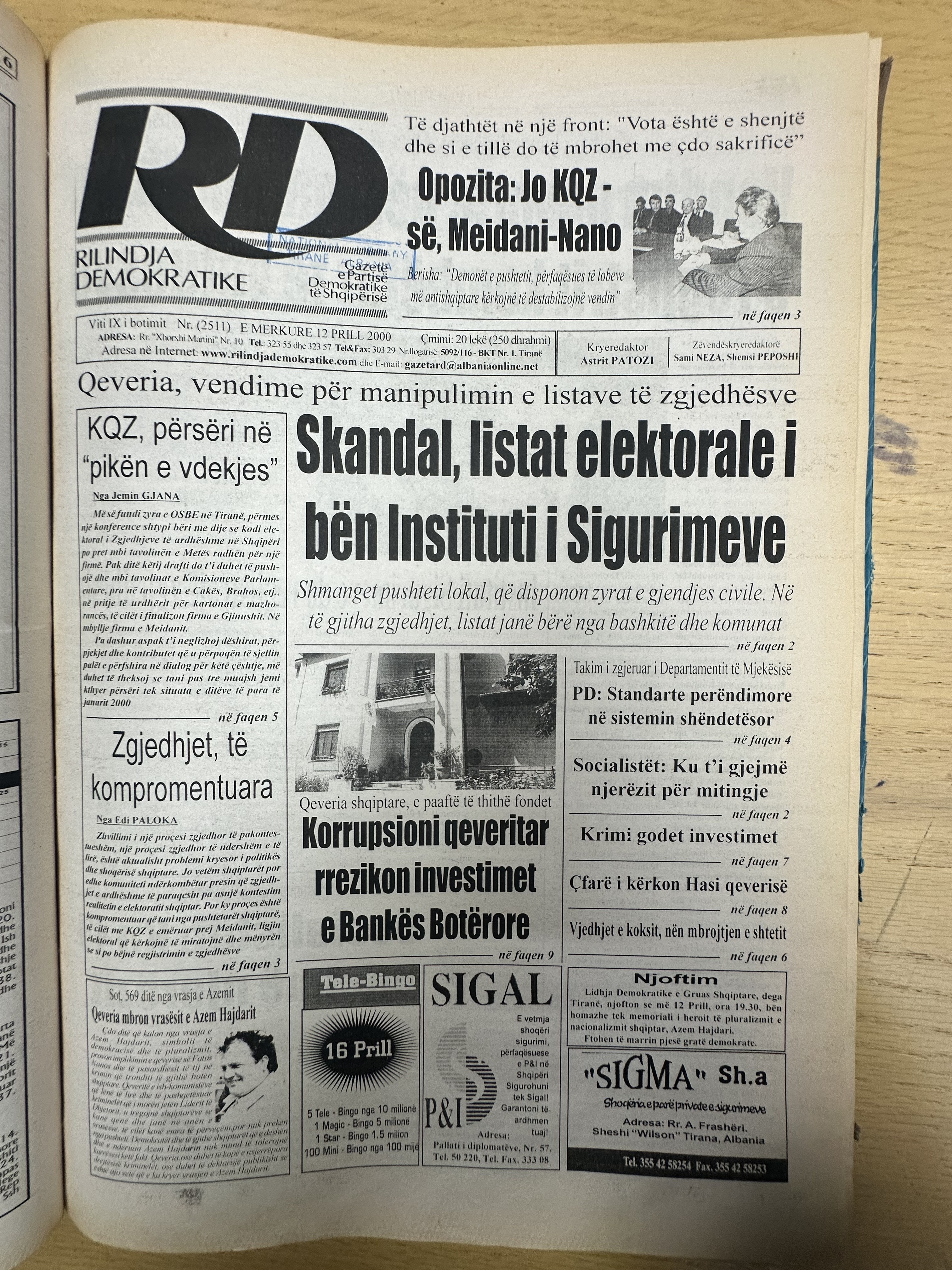 Rilindja Demokratike 2000-04-12