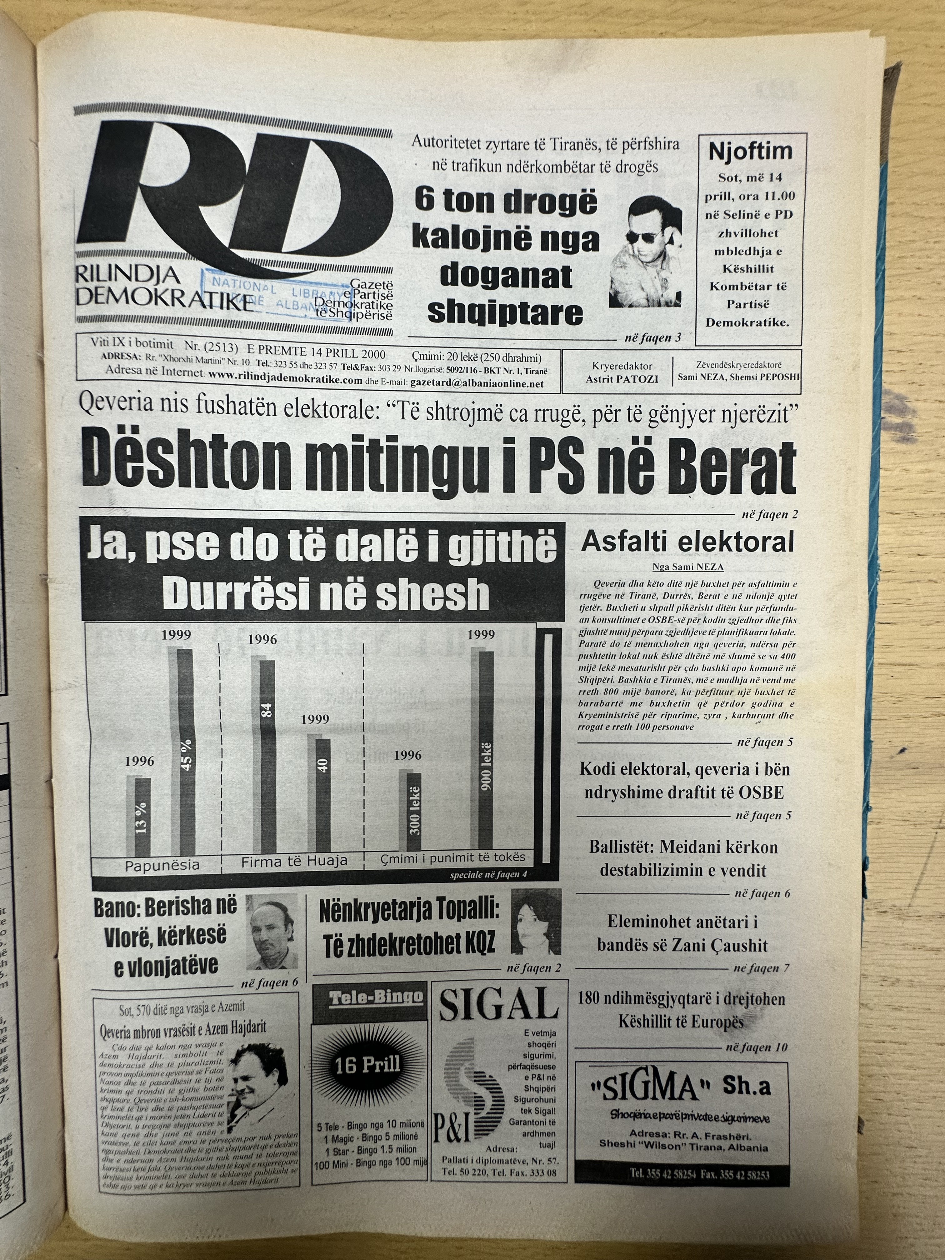 Rilindja Demokratike 2000-04-14