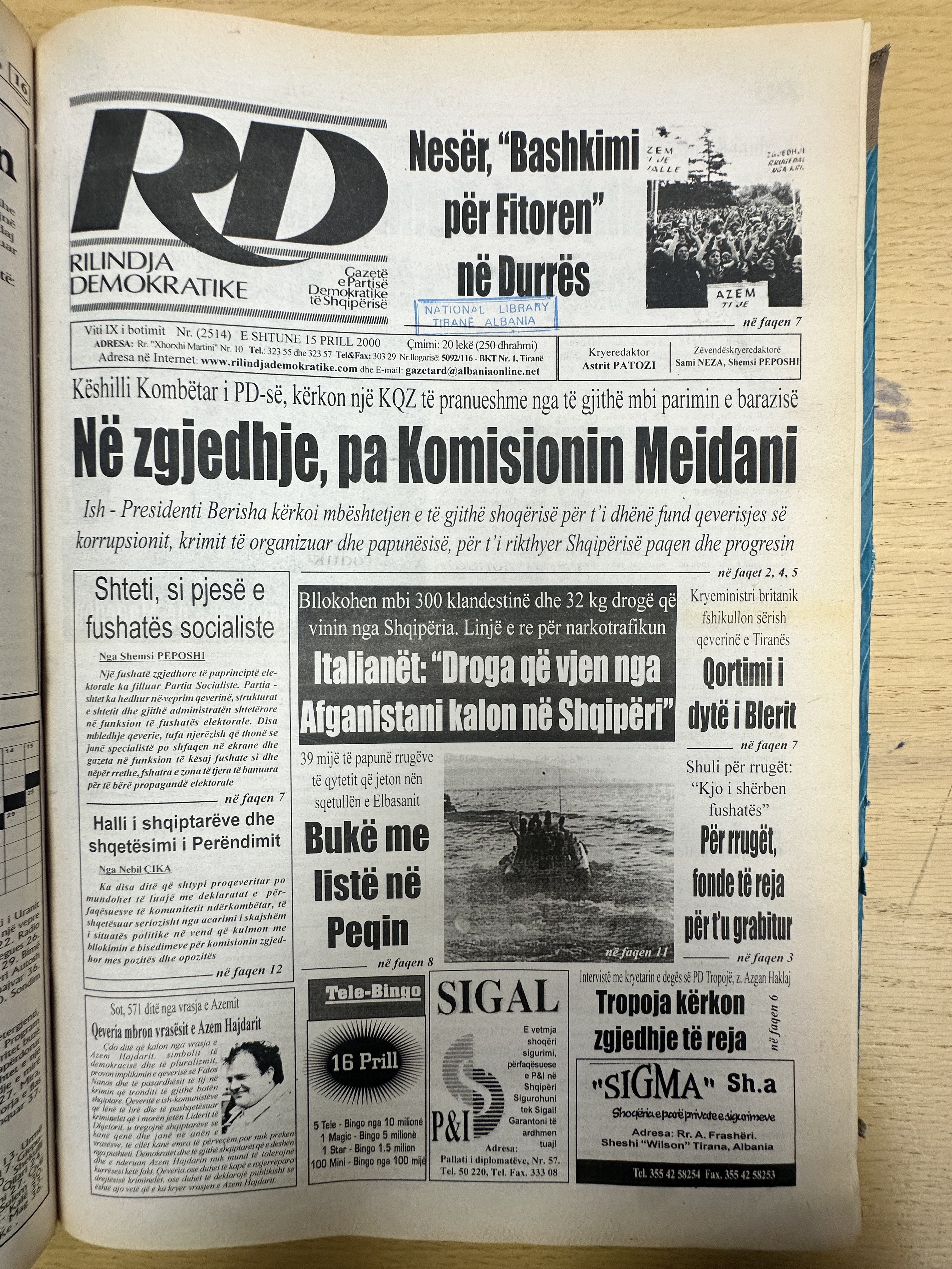 Rilindja Demokratike 2000-04-15