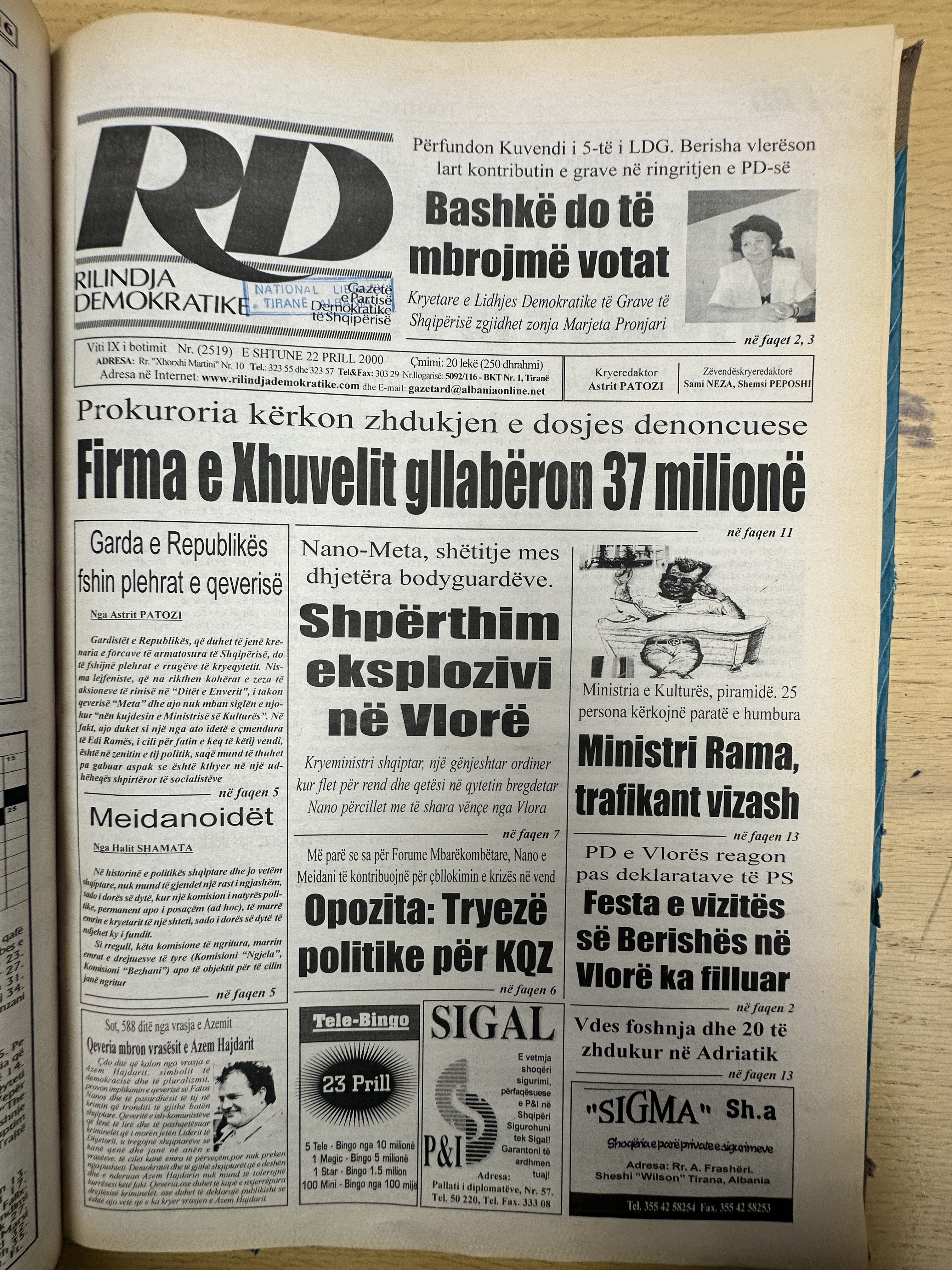 Rilindja Demokratike 2000-04-22