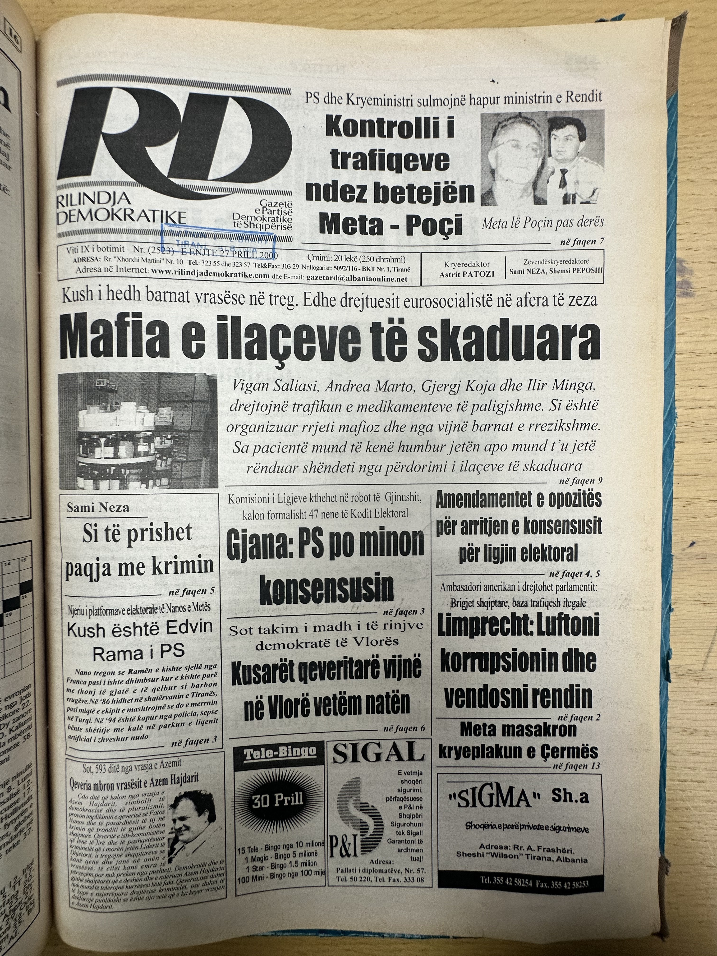 Rilindja Demokratike 2000-04-27